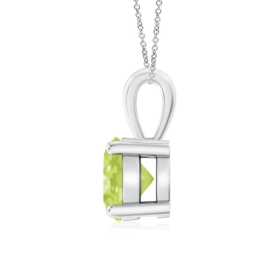 7mm A Classic Prong-Set Round Peridot Solitaire Pendant in S999 Silver side 199