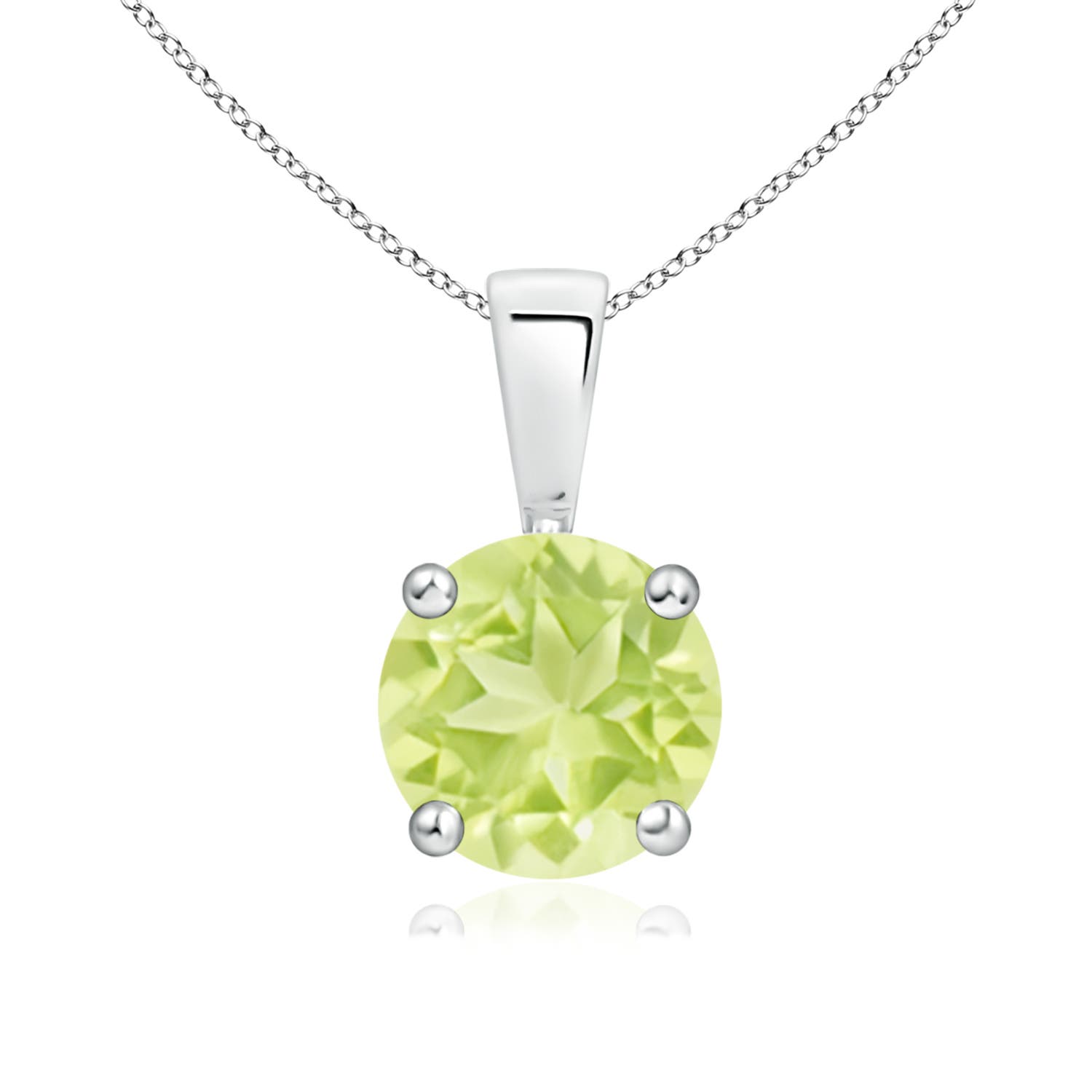 A - Peridot / 1.4 CT / 14 KT White Gold