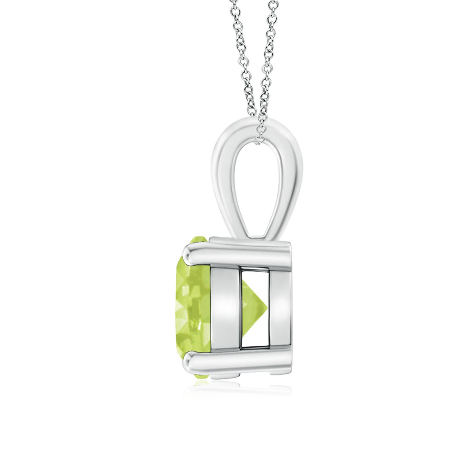 A - Peridot / 1.4 CT / 14 KT White Gold