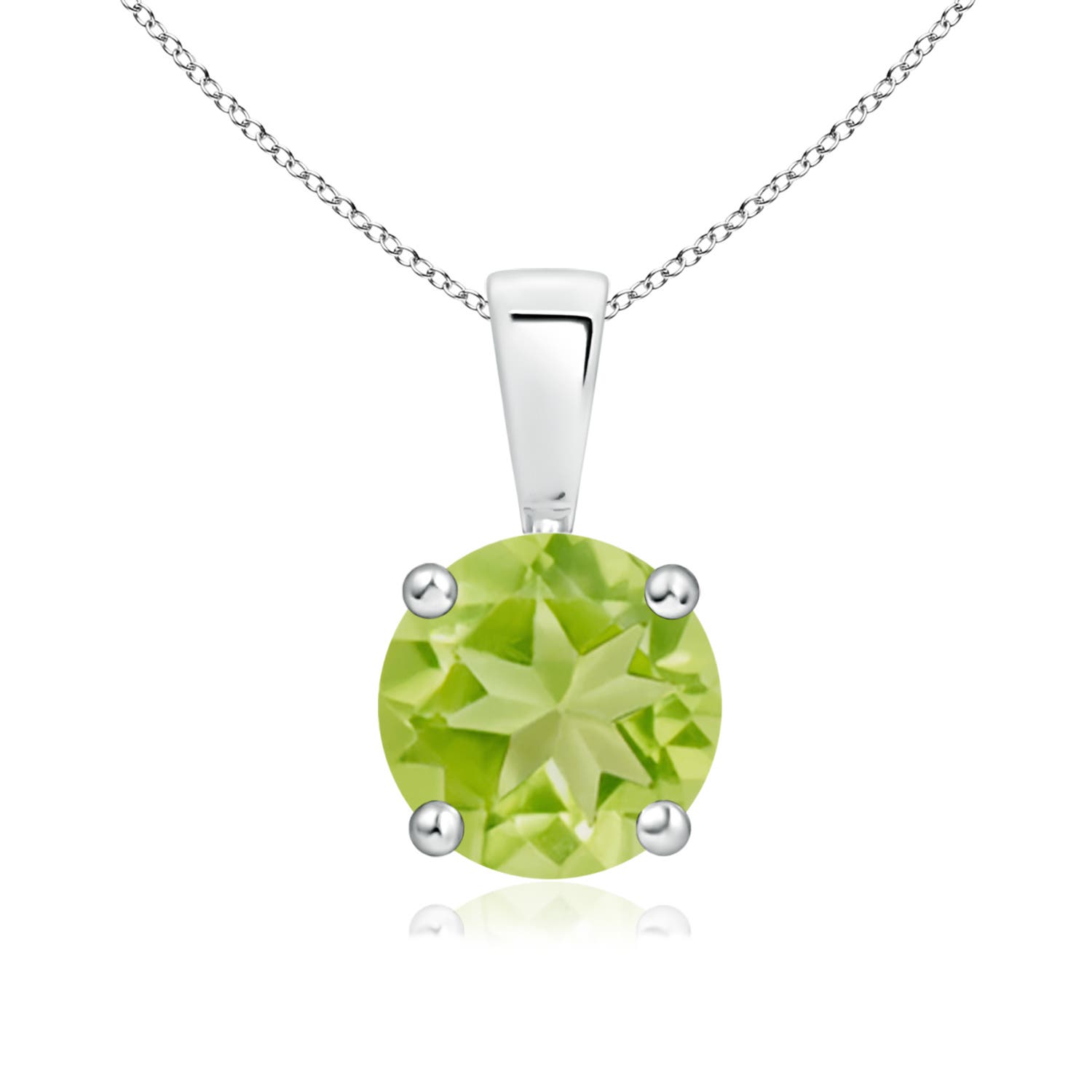 AA - Peridot / 1.4 CT / 14 KT White Gold