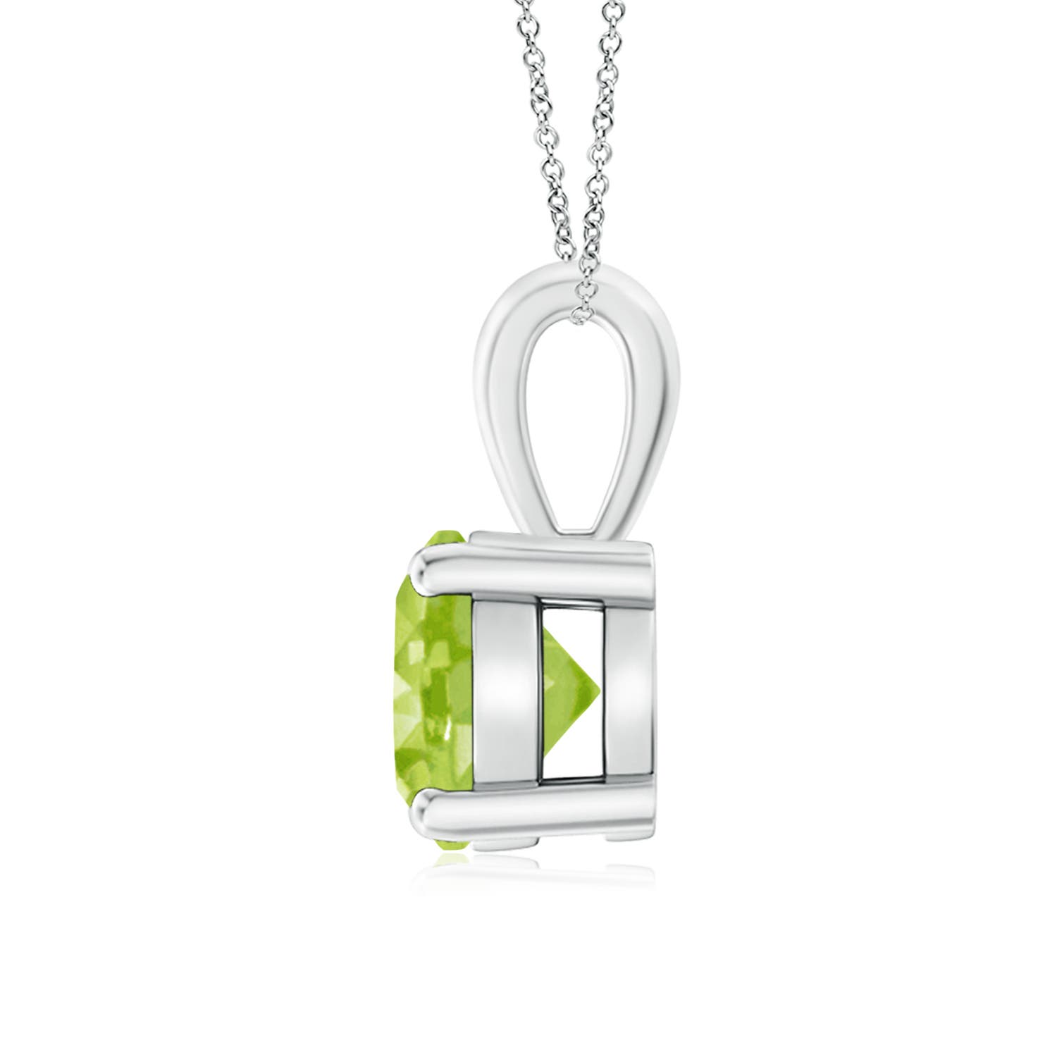 AA - Peridot / 1.4 CT / 14 KT White Gold