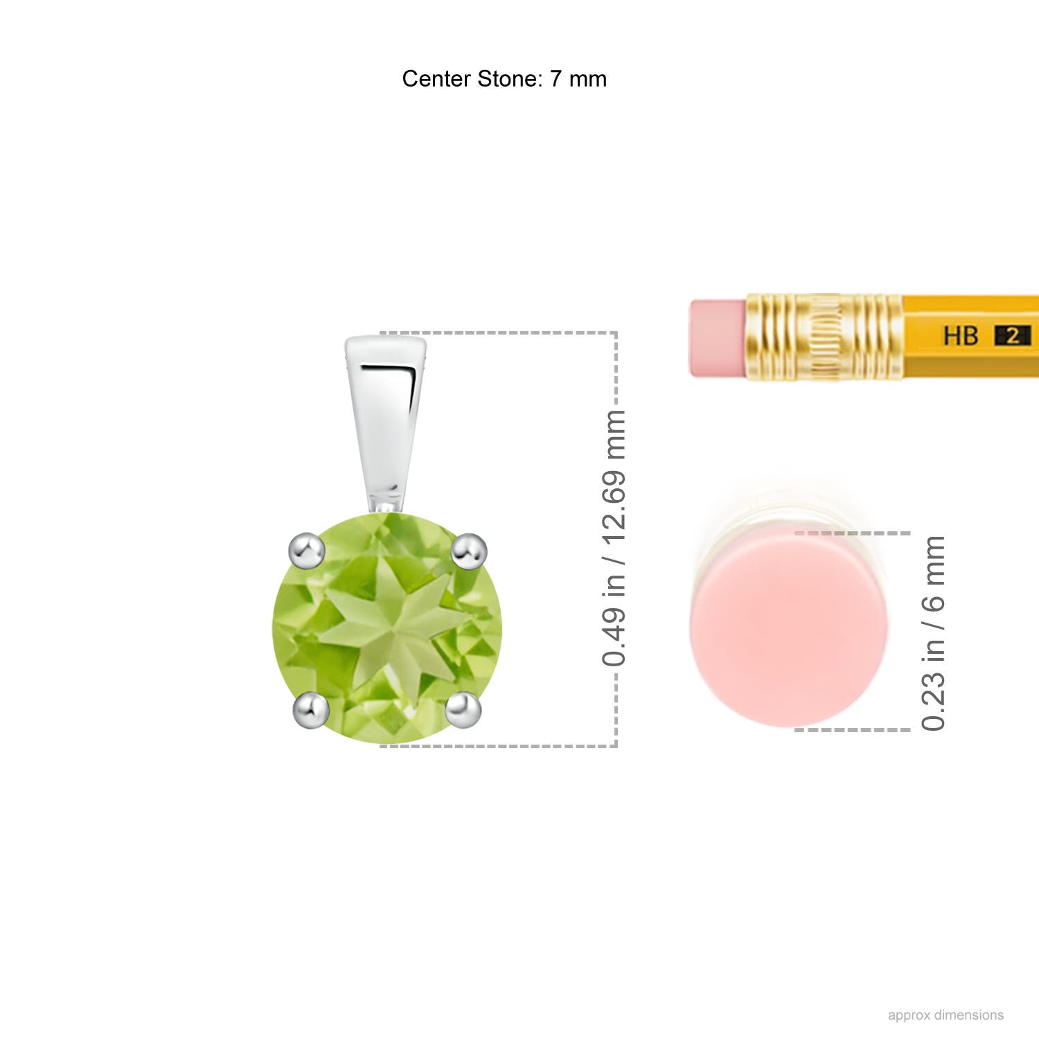 AA - Peridot / 1.4 CT / 14 KT White Gold