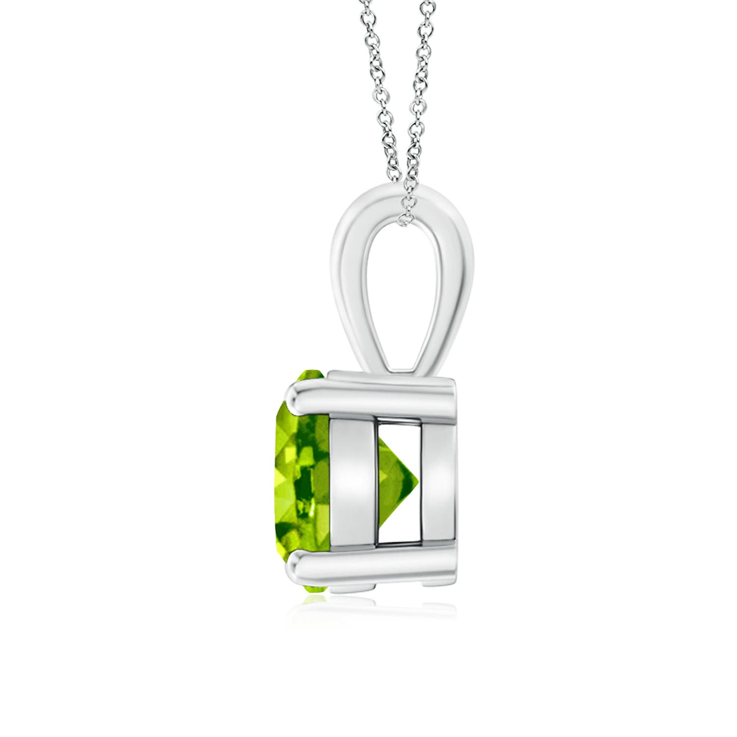 AAA - Peridot / 1.4 CT / 14 KT White Gold