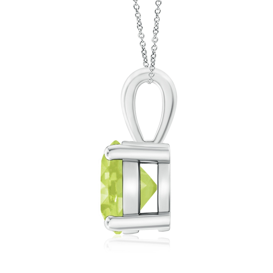8mm A Classic Prong-Set Round Peridot Solitaire Pendant in S999 Silver side 199