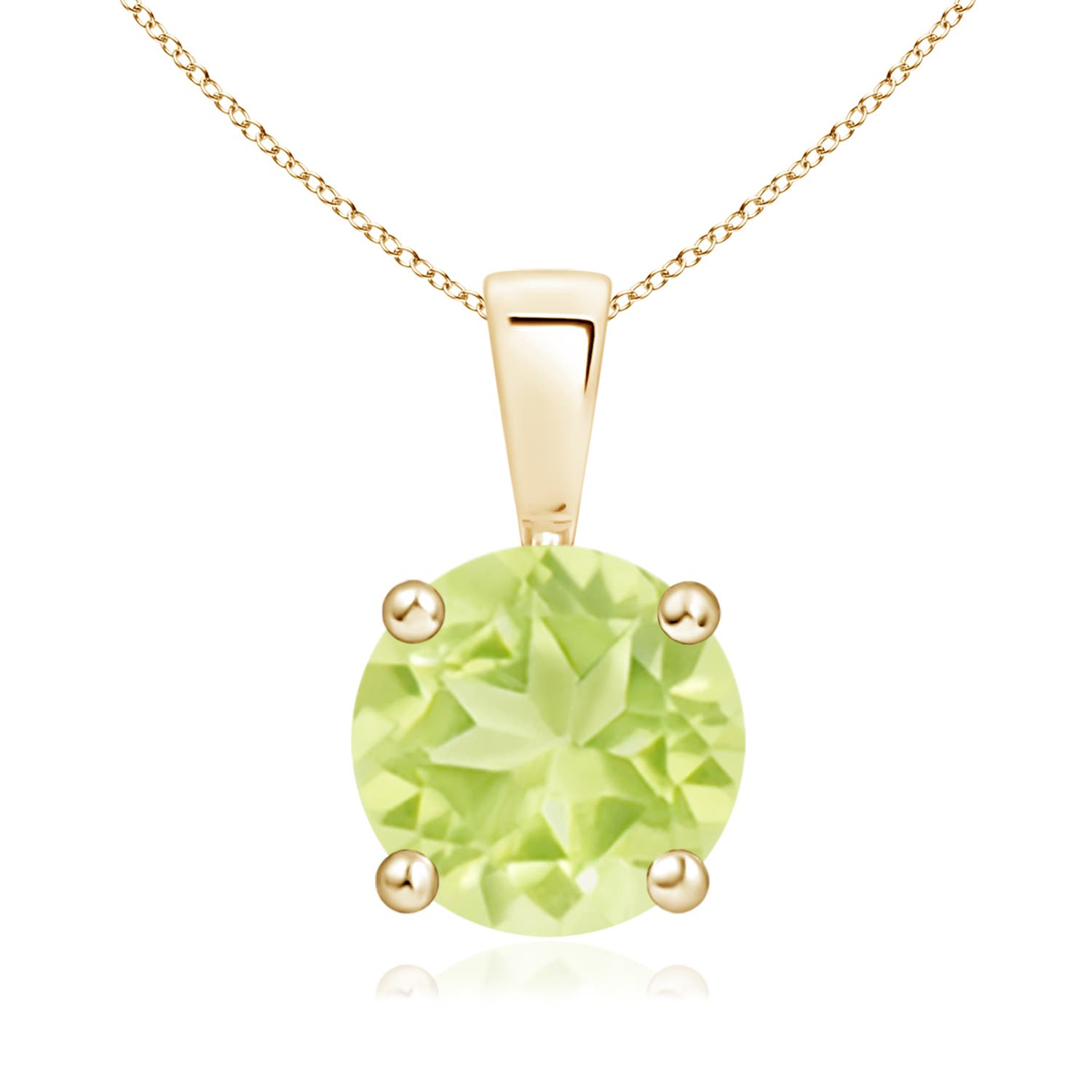 A - Peridot / 2 CT / 14 KT Yellow Gold