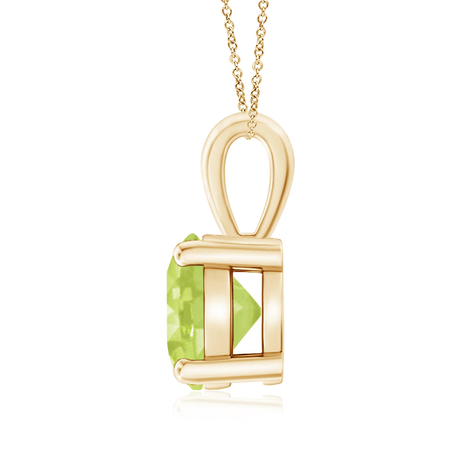 A - Peridot / 2 CT / 14 KT Yellow Gold