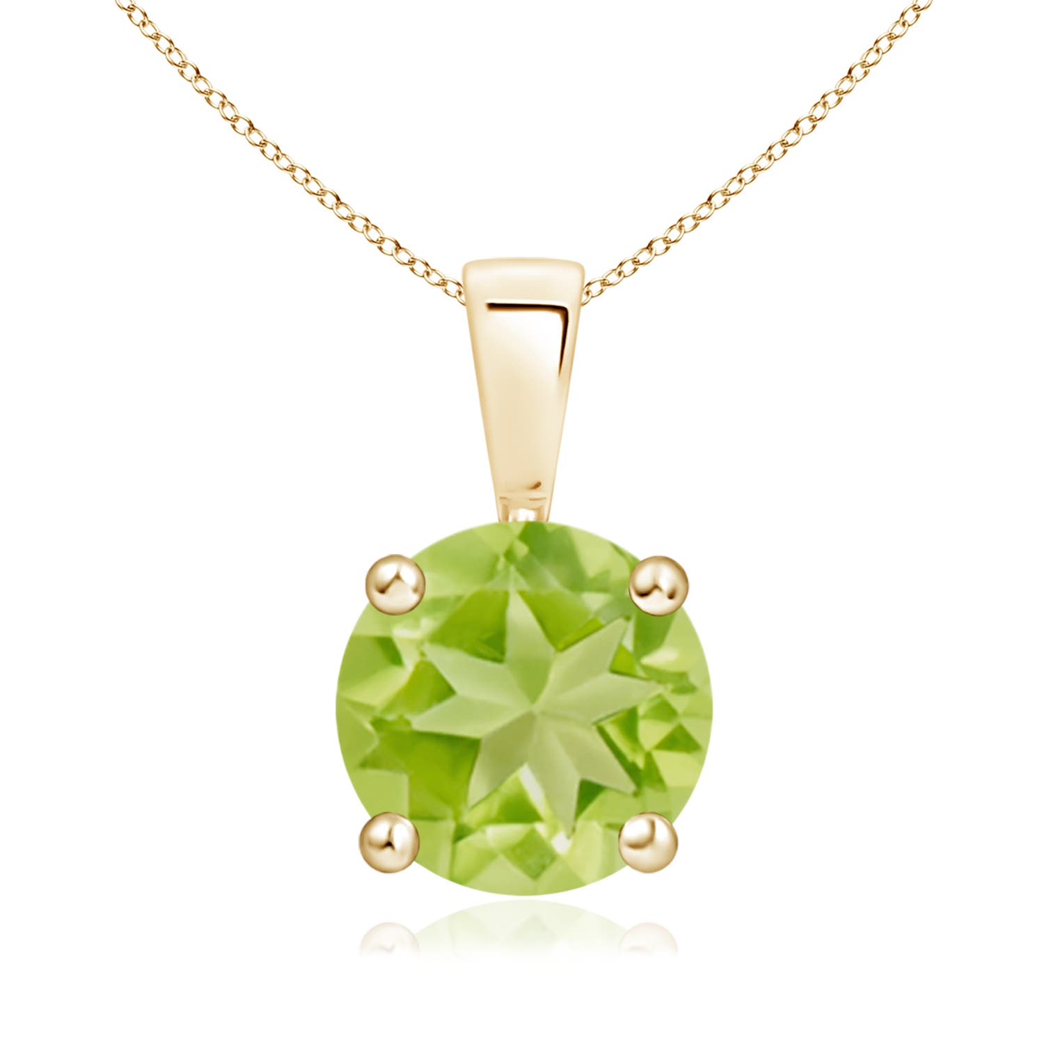 AA - Peridot / 2 CT / 14 KT Yellow Gold