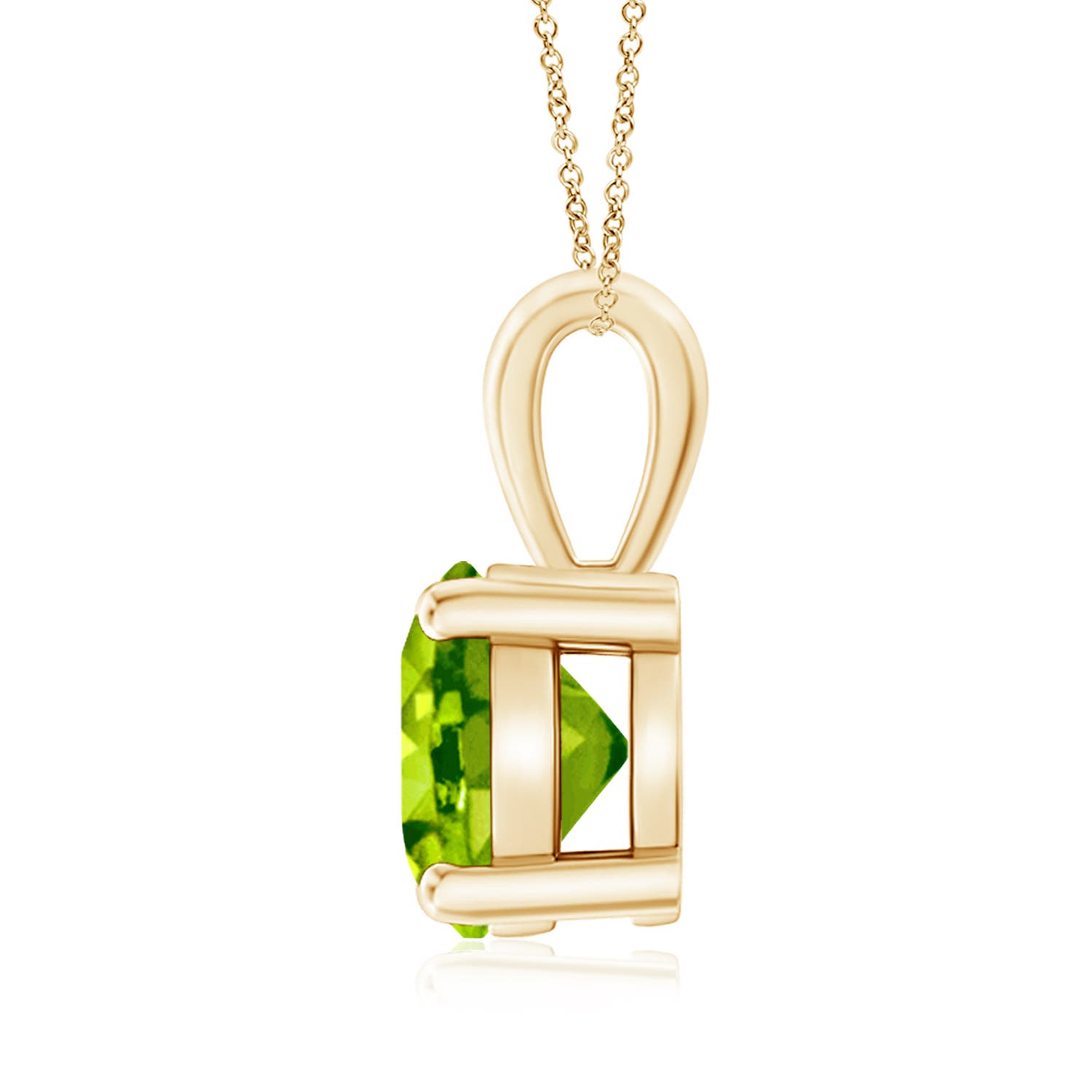 AAA - Peridot / 2 CT / 14 KT Yellow Gold