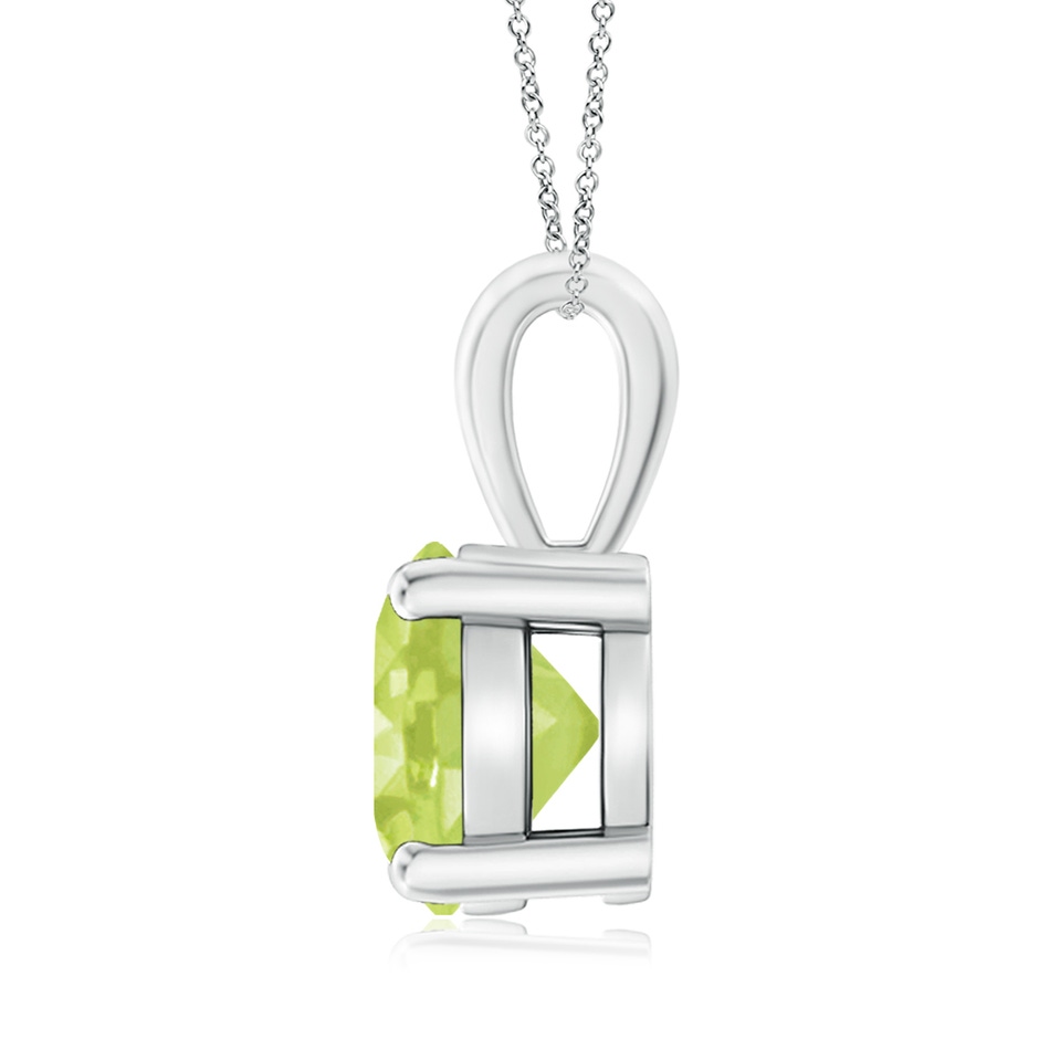 9mm A Classic Prong-Set Round Peridot Solitaire Pendant in S999 Silver side 199