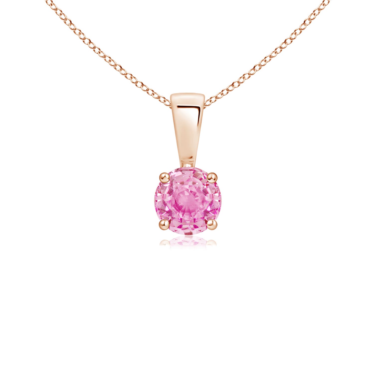 A - Pink Sapphire / 0.33 CT / 14 KT Rose Gold