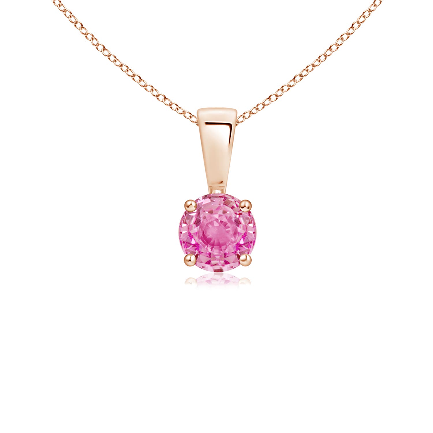 AA - Pink Sapphire / 0.33 CT / 14 KT Rose Gold