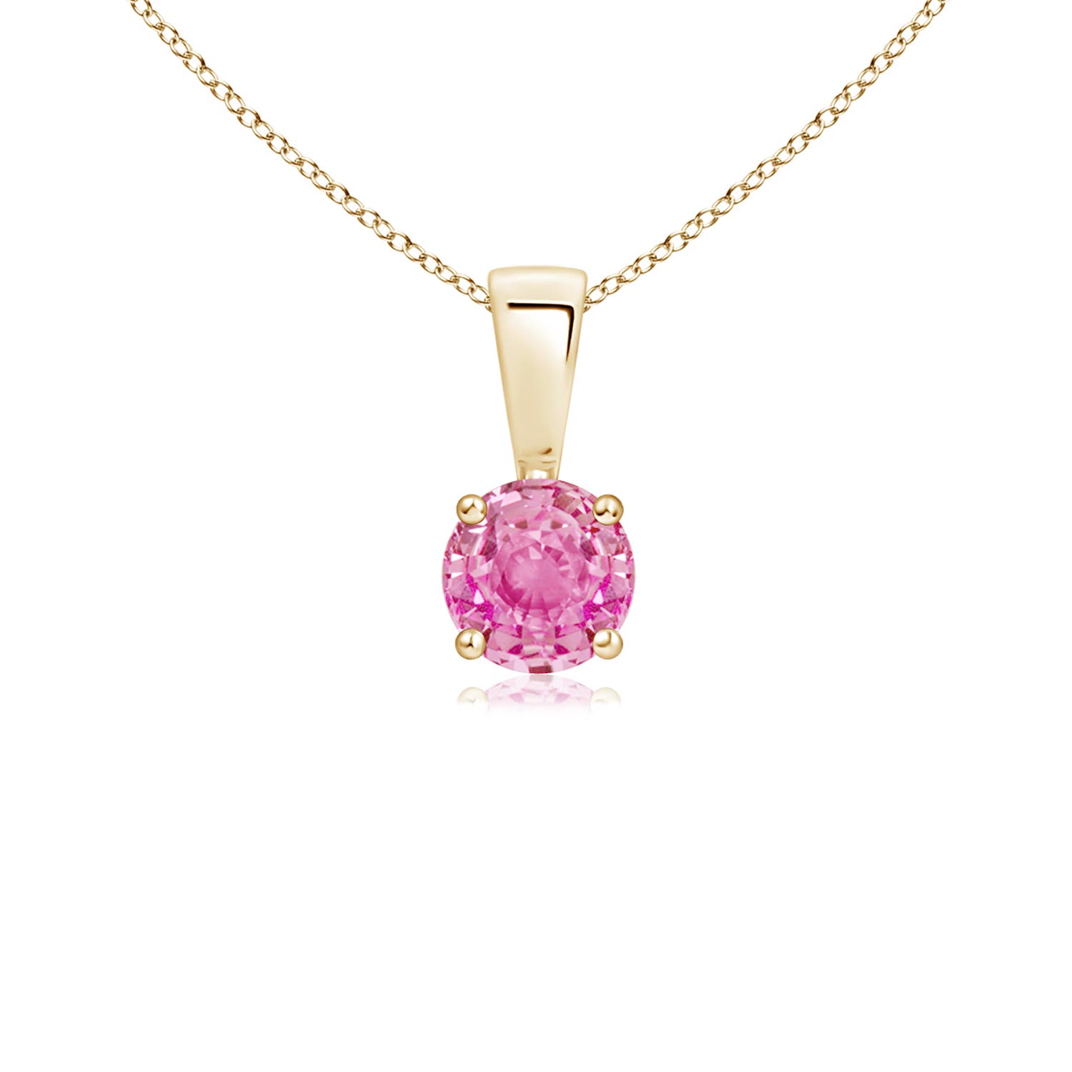 AA - Pink Sapphire / 0.33 CT / 14 KT Yellow Gold