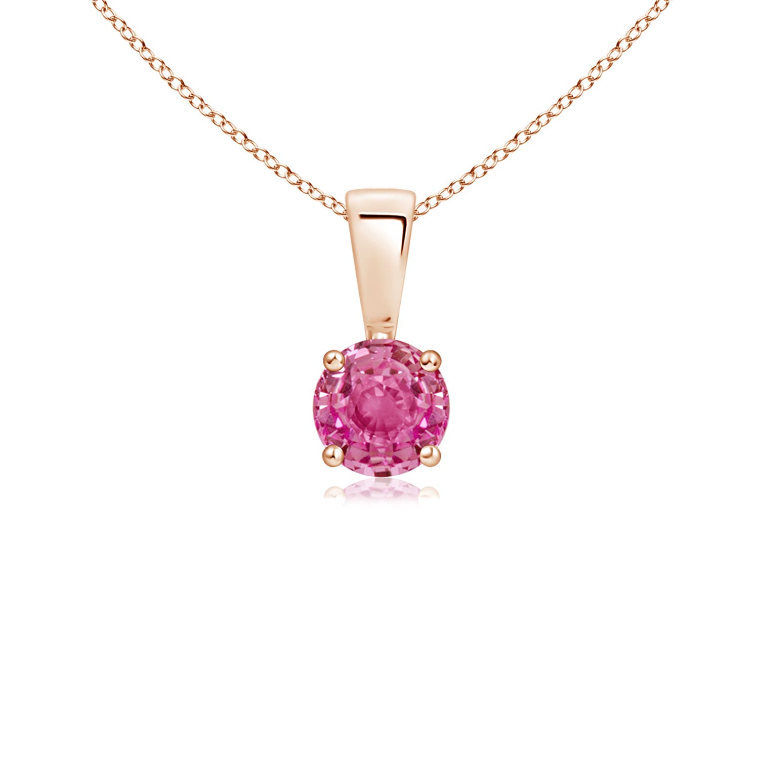 Pear-Shaped Pink Sapphire Solitaire Pendant | Angara