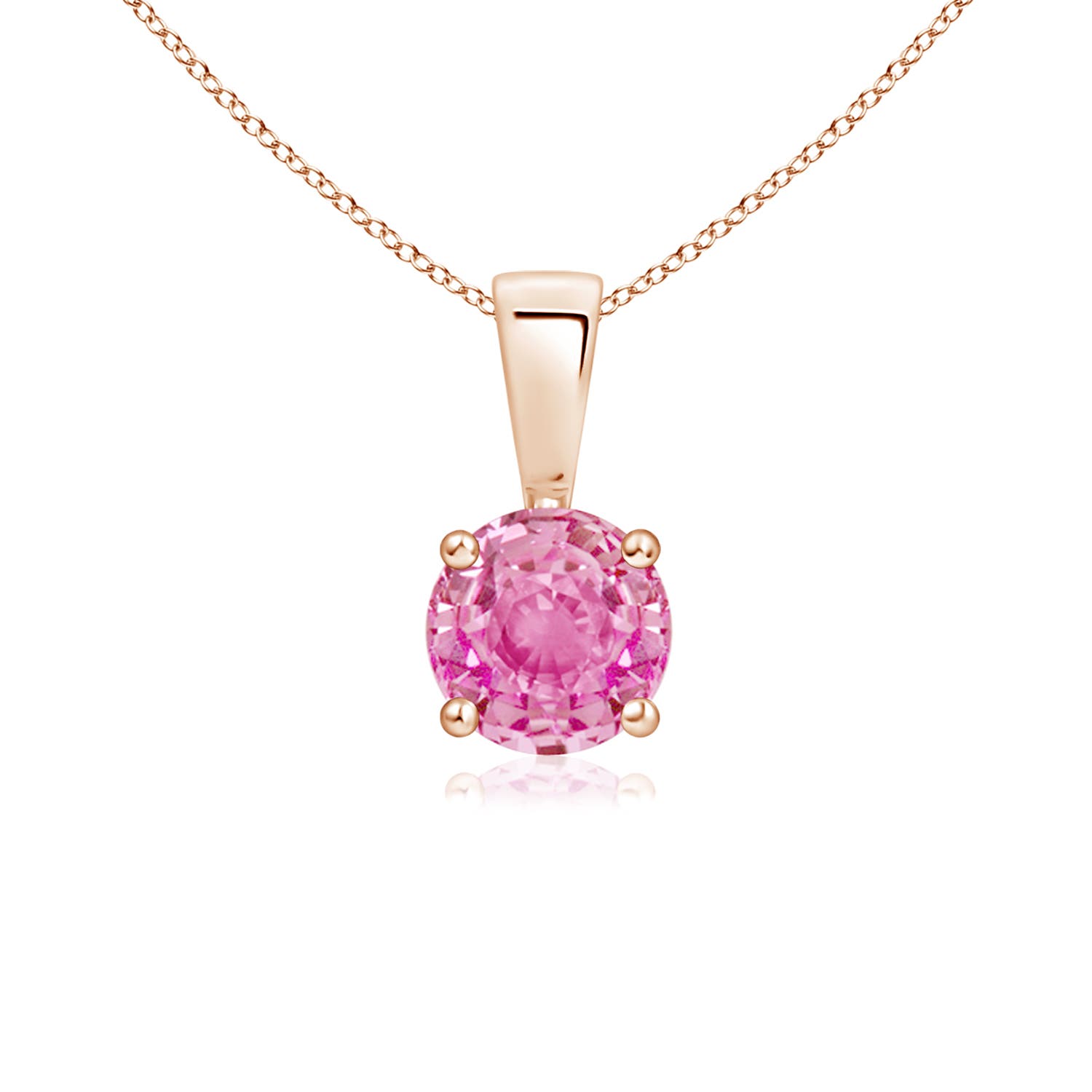 AA - Pink Sapphire / 0.6 CT / 14 KT Rose Gold