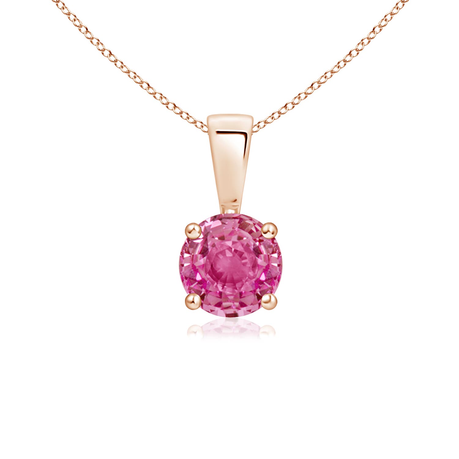 AAA - Pink Sapphire / 0.6 CT / 14 KT Rose Gold