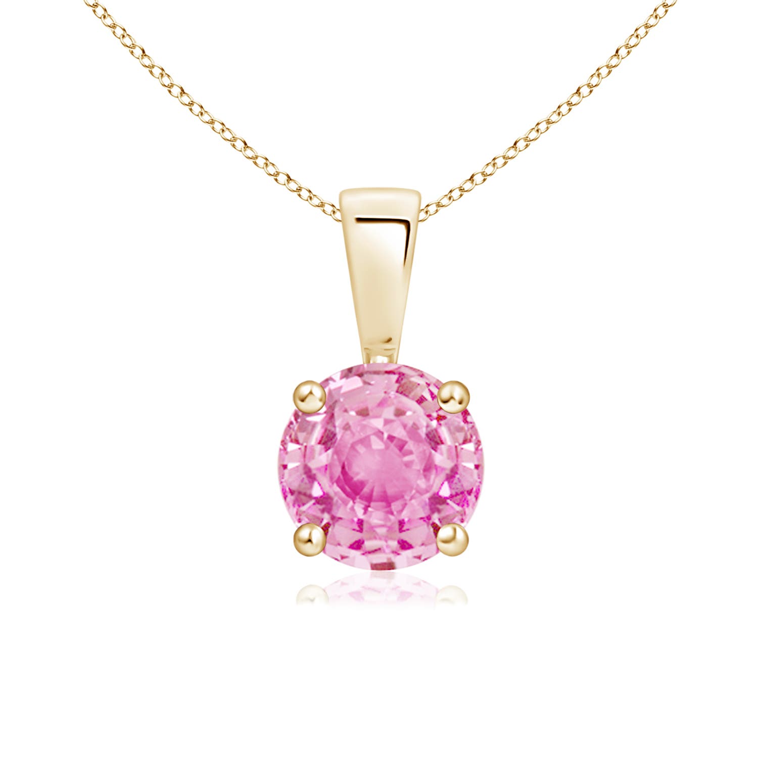 A - Pink Sapphire / 1 CT / 14 KT Yellow Gold