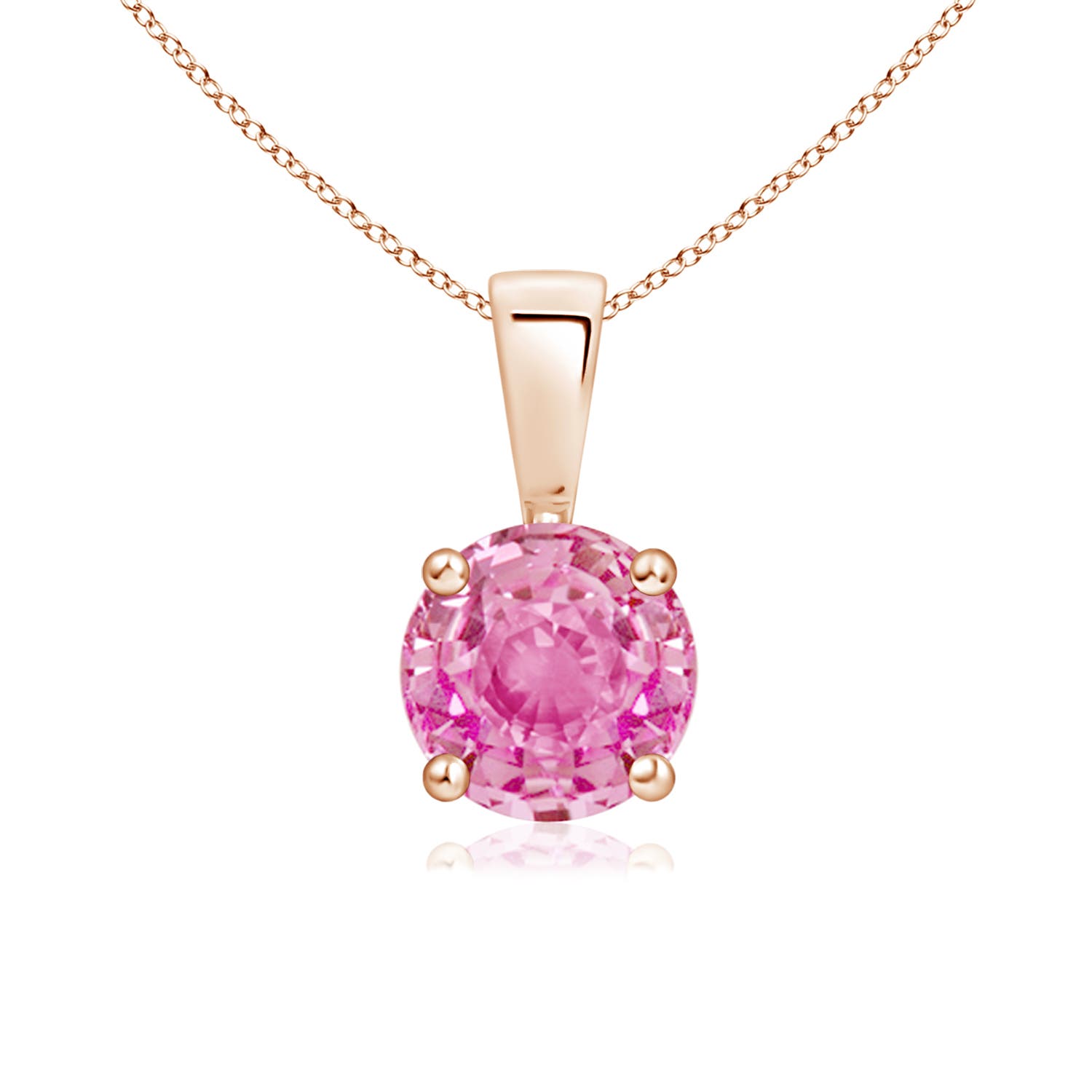 AA - Pink Sapphire / 1 CT / 14 KT Rose Gold