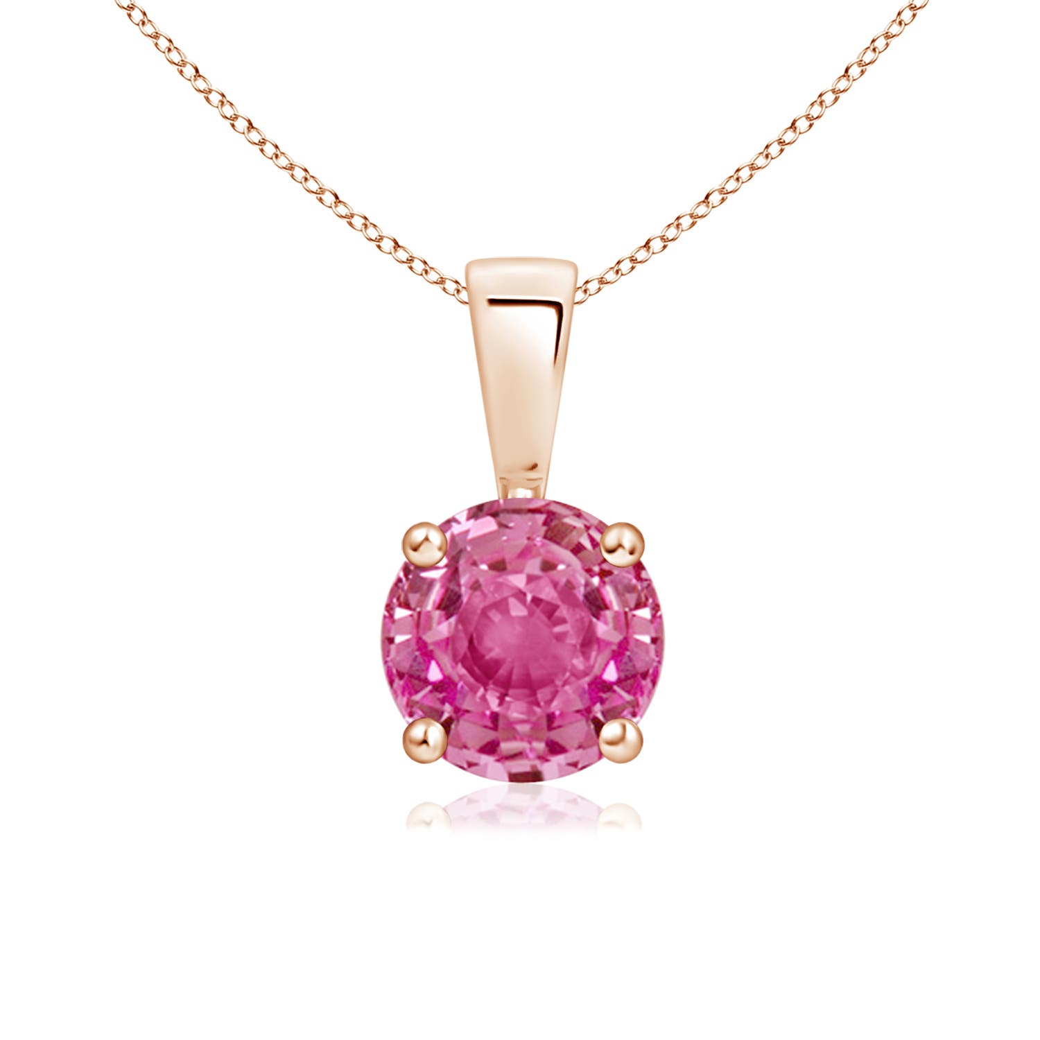 AAA - Pink Sapphire / 1 CT / 14 KT Rose Gold