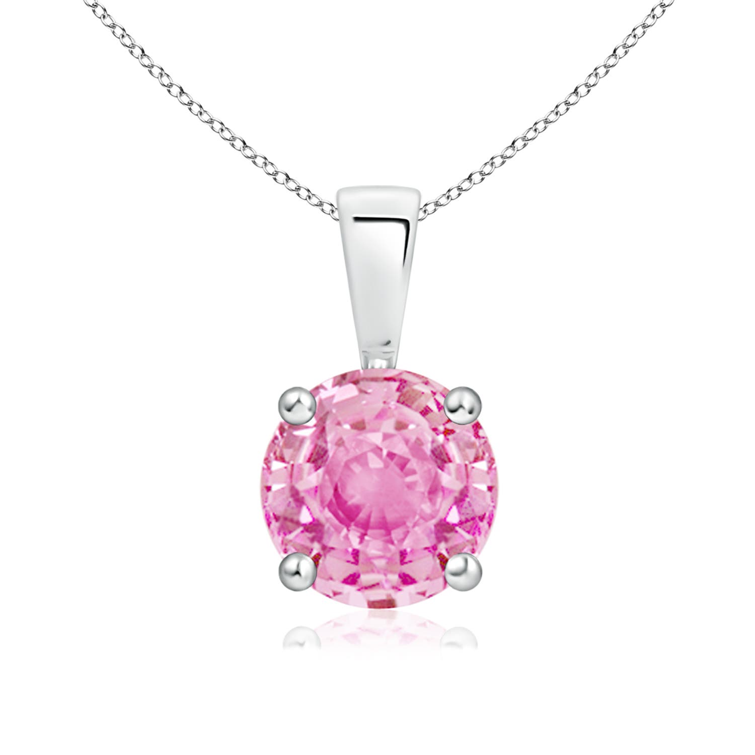 A - Pink Sapphire / 1.6 CT / 14 KT White Gold