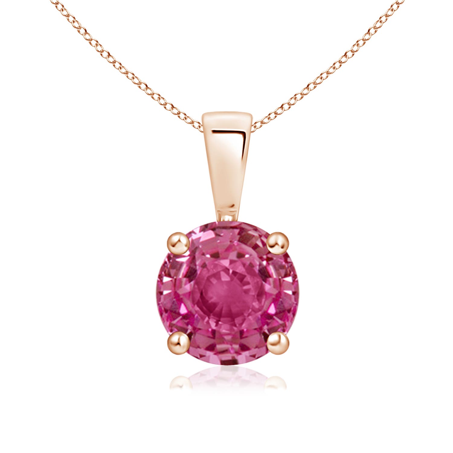 AAAA - Pink Sapphire / 1.6 CT / 14 KT Rose Gold