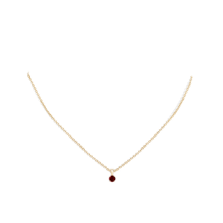 Classic Round Ruby Solitaire Pendant