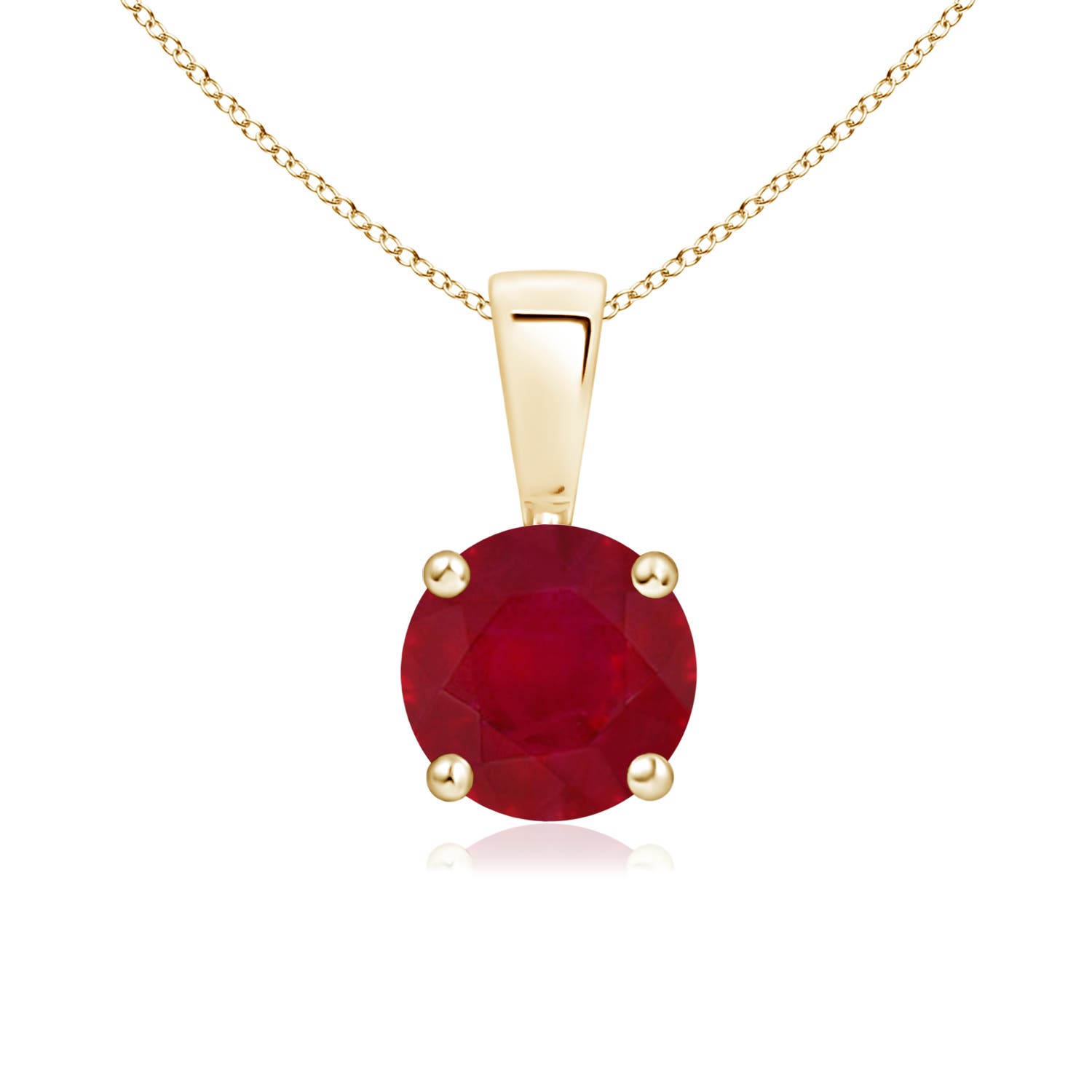 AA - Ruby / 1 CT / 14 KT Yellow Gold