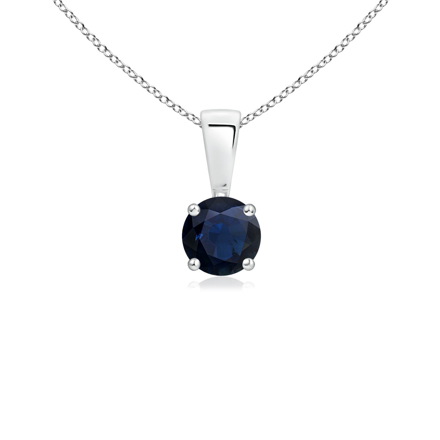 A - Blue Sapphire / 0.33 CT / 14 KT White Gold