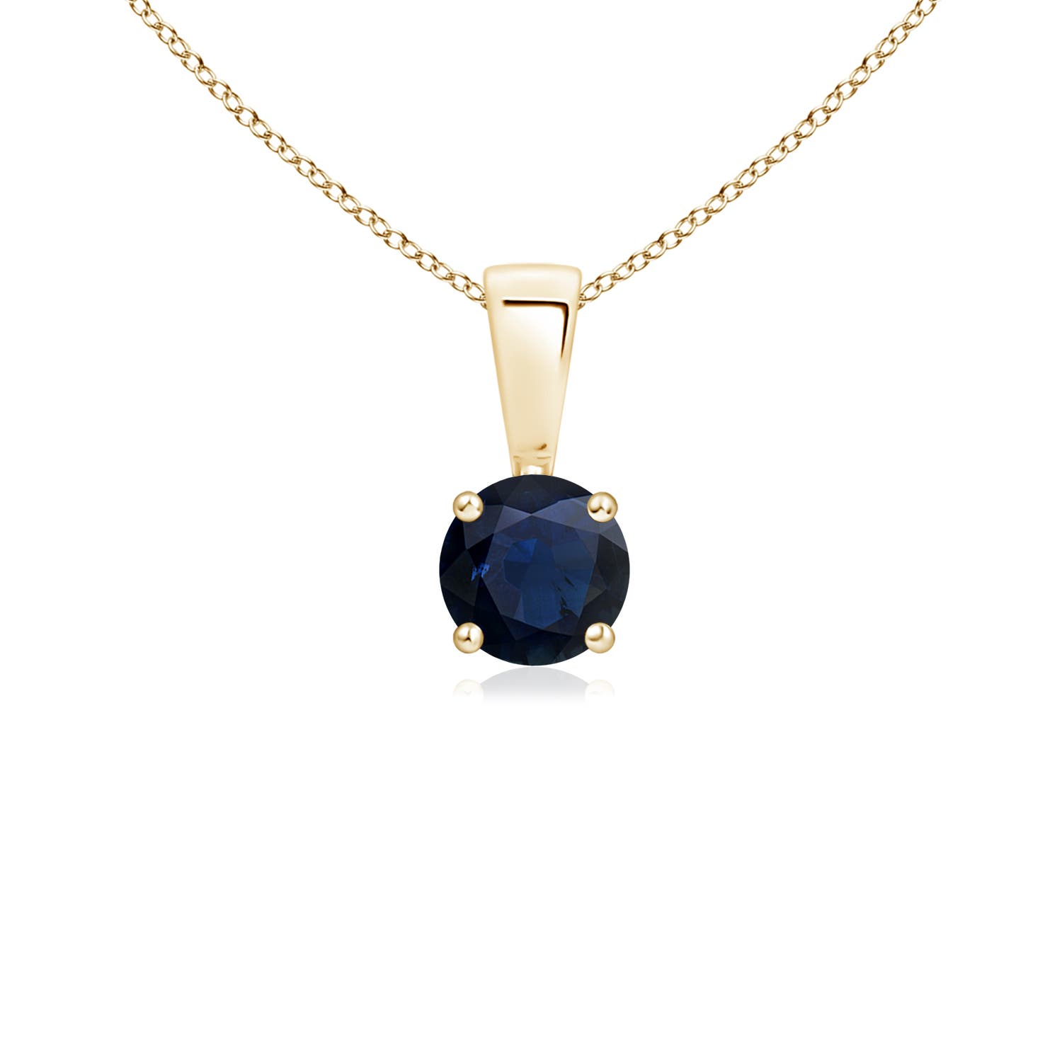 A - Blue Sapphire / 0.33 CT / 14 KT Yellow Gold