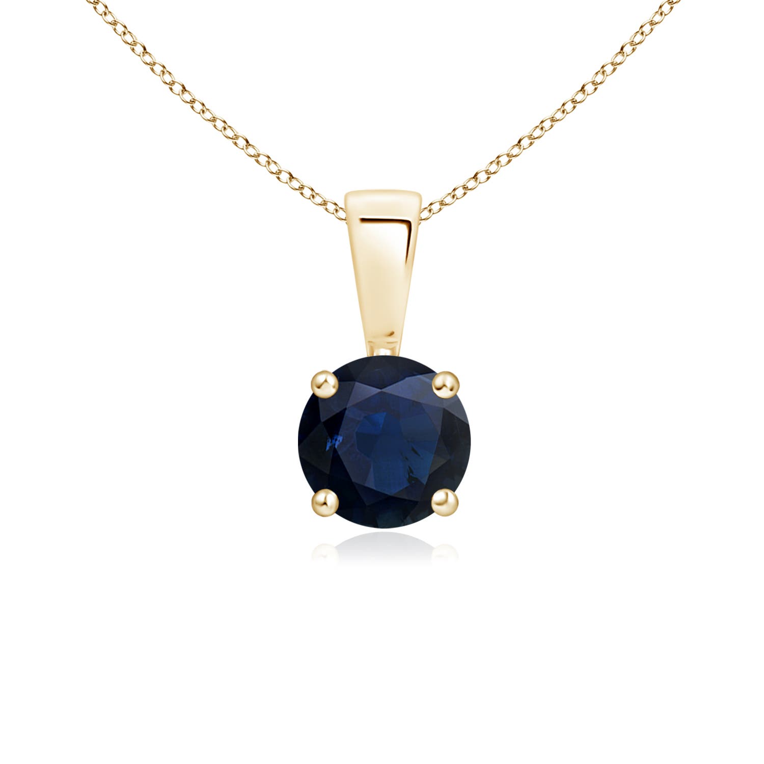 A - Blue Sapphire / 0.6 CT / 14 KT Yellow Gold