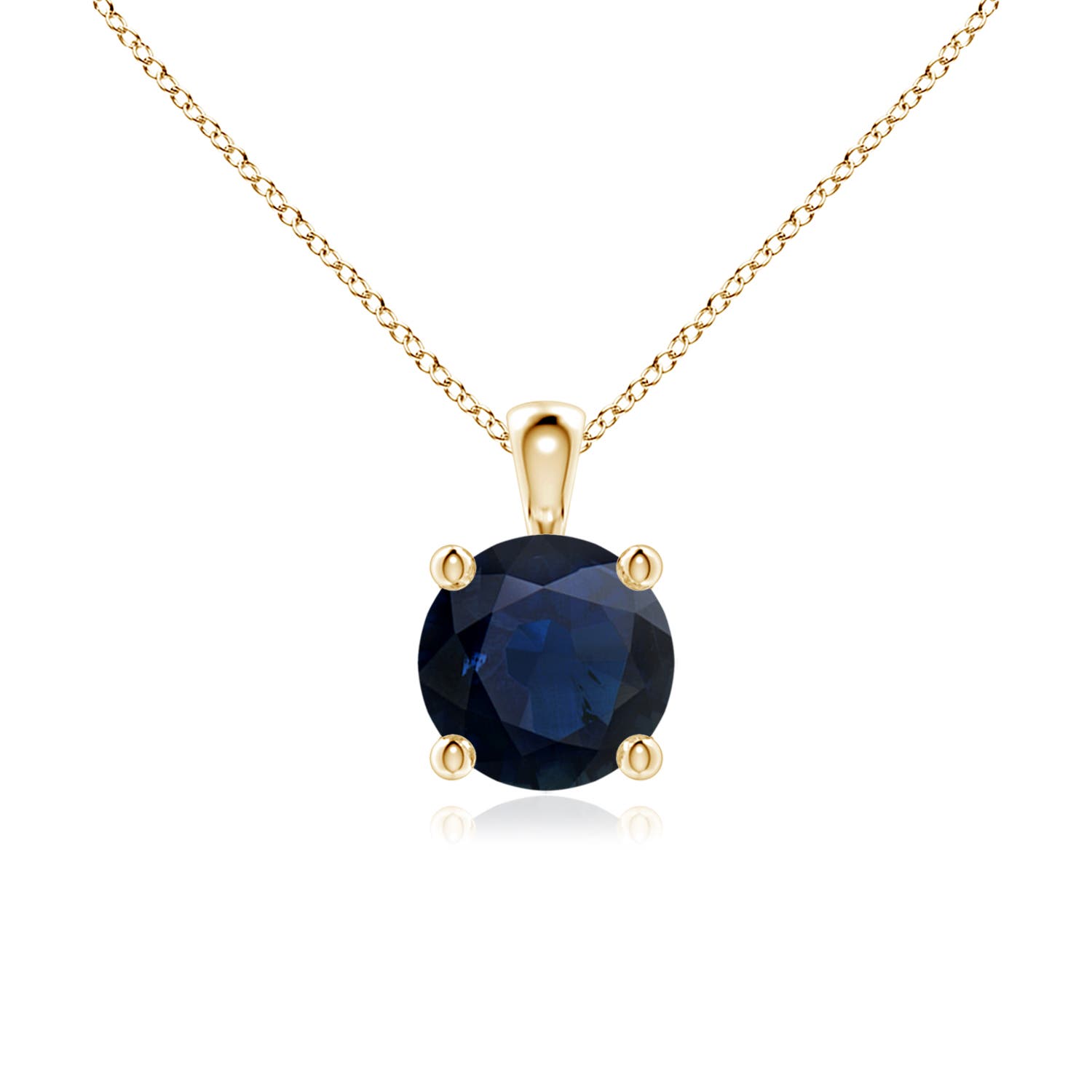 A - Blue Sapphire / 1 CT / 14 KT Yellow Gold