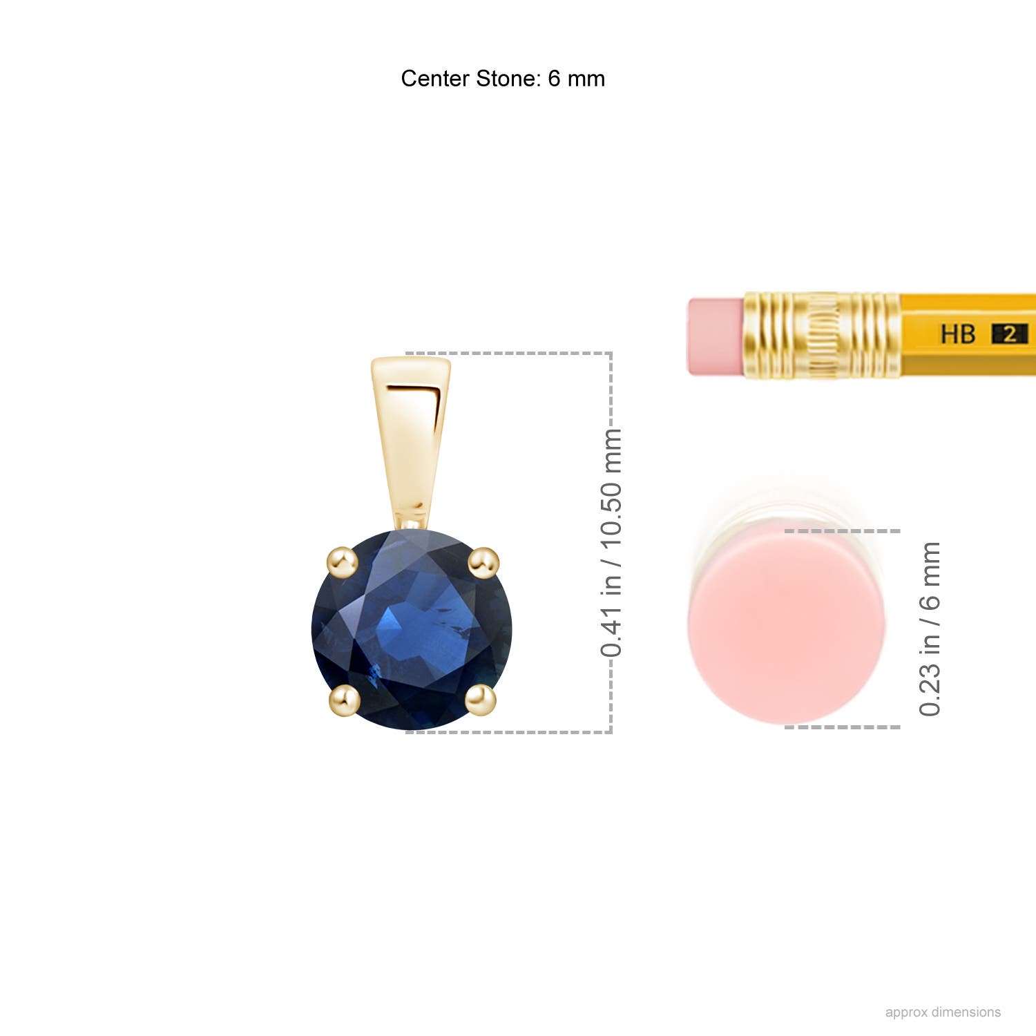 AA - Blue Sapphire / 1 CT / 14 KT Yellow Gold