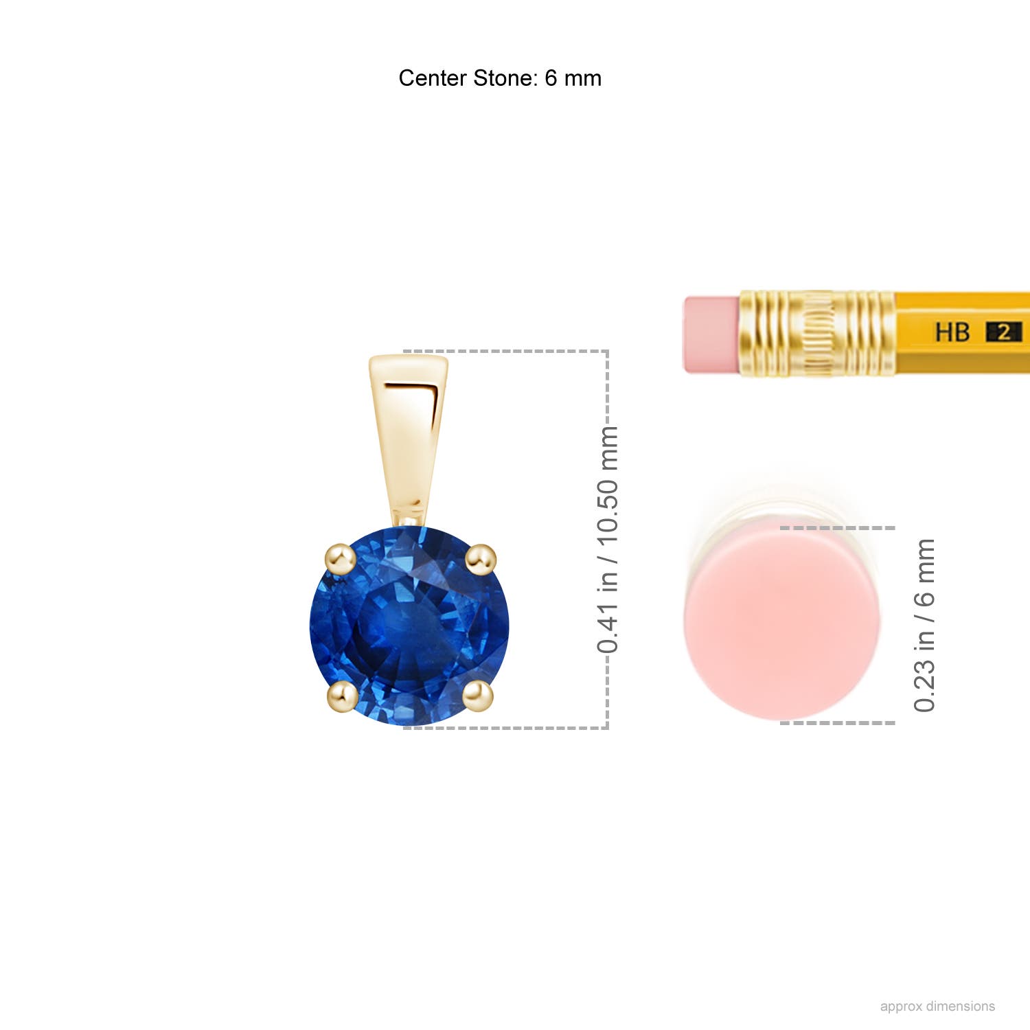 AAA - Blue Sapphire / 1 CT / 14 KT Yellow Gold