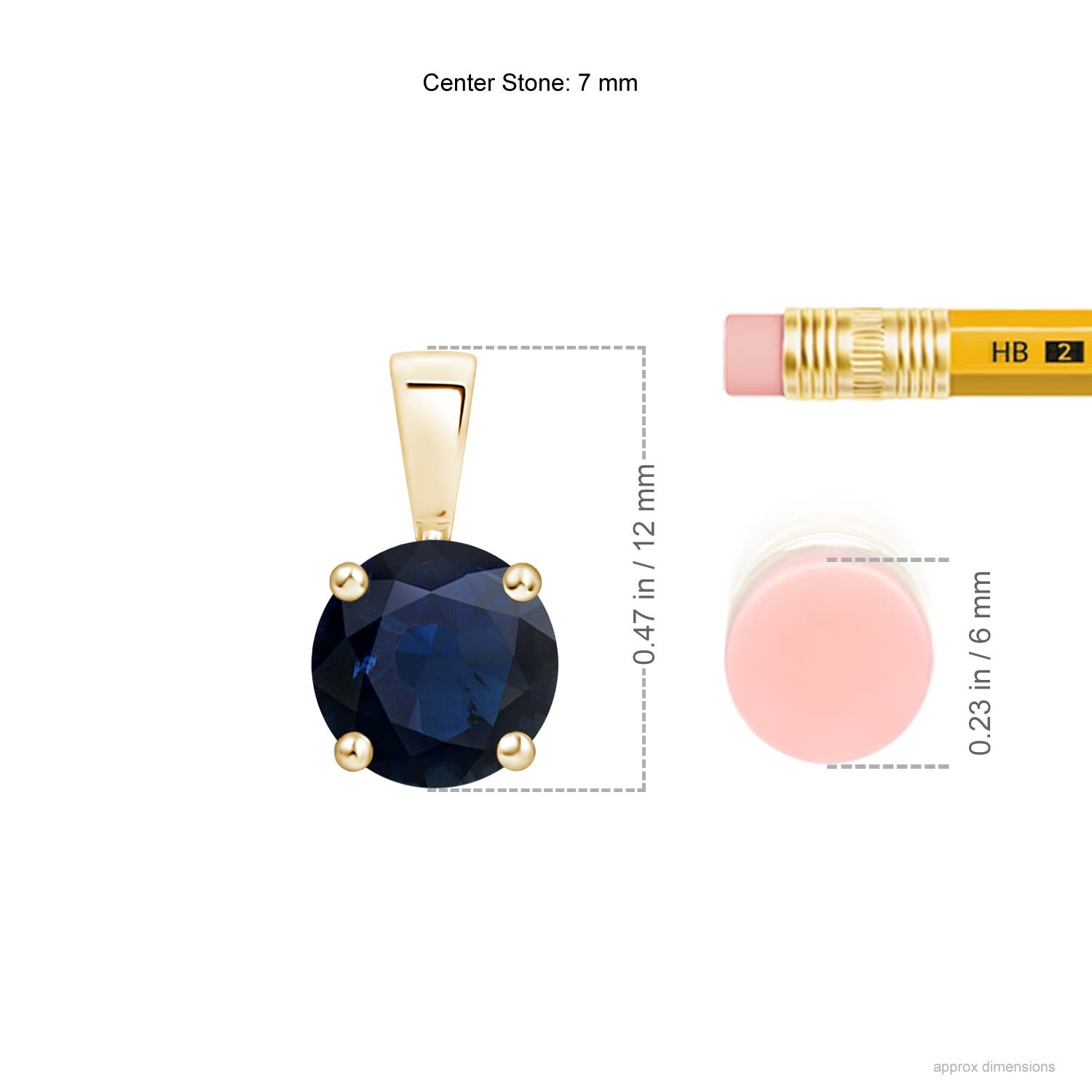 A - Blue Sapphire / 1.6 CT / 14 KT Yellow Gold