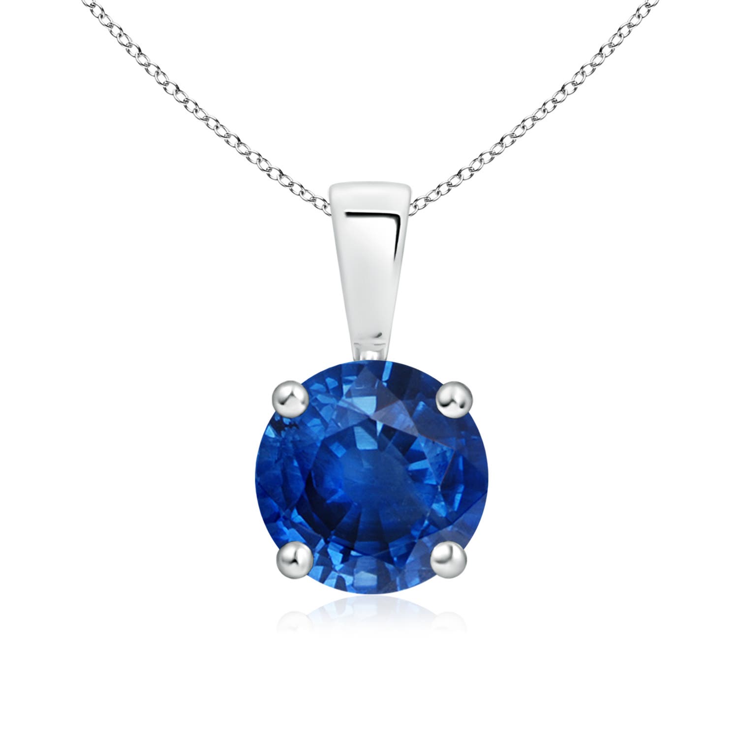 AAA - Blue Sapphire / 1.6 CT / 14 KT White Gold