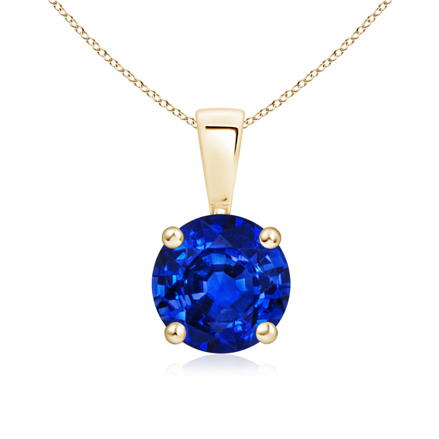 AAAA - Blue Sapphire / 1.6 CT / 14 KT Yellow Gold