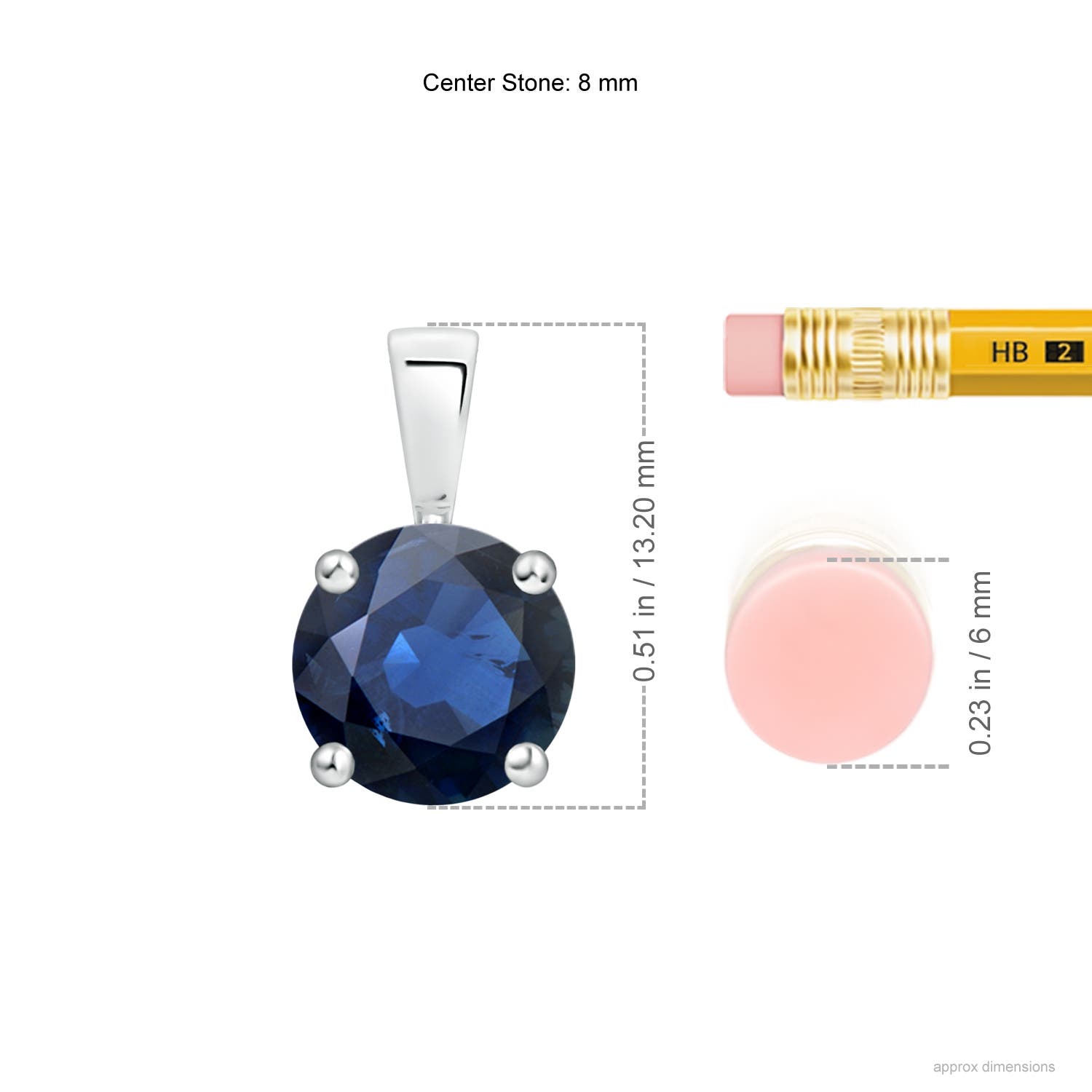 AA - Blue Sapphire / 2.2 CT / 14 KT White Gold