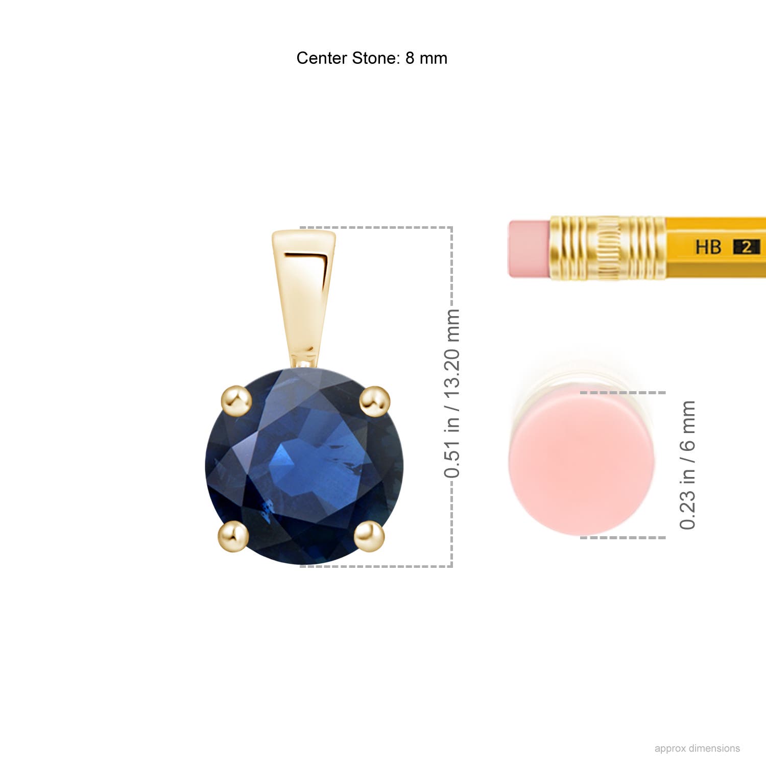 AA - Blue Sapphire / 2.2 CT / 14 KT Yellow Gold