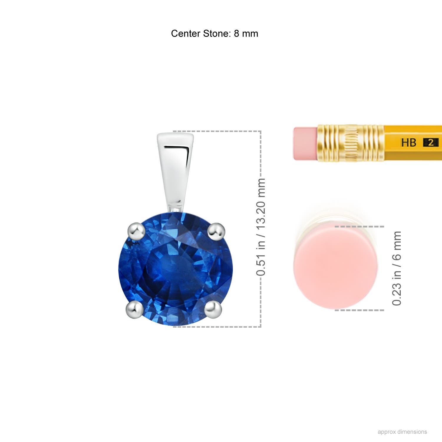 AAA - Blue Sapphire / 2.2 CT / 14 KT White Gold