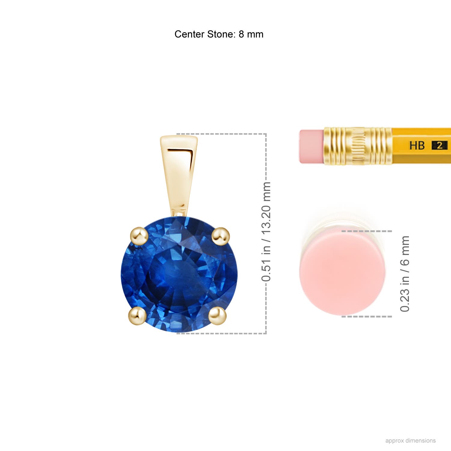 AAA - Blue Sapphire / 2.2 CT / 14 KT Yellow Gold