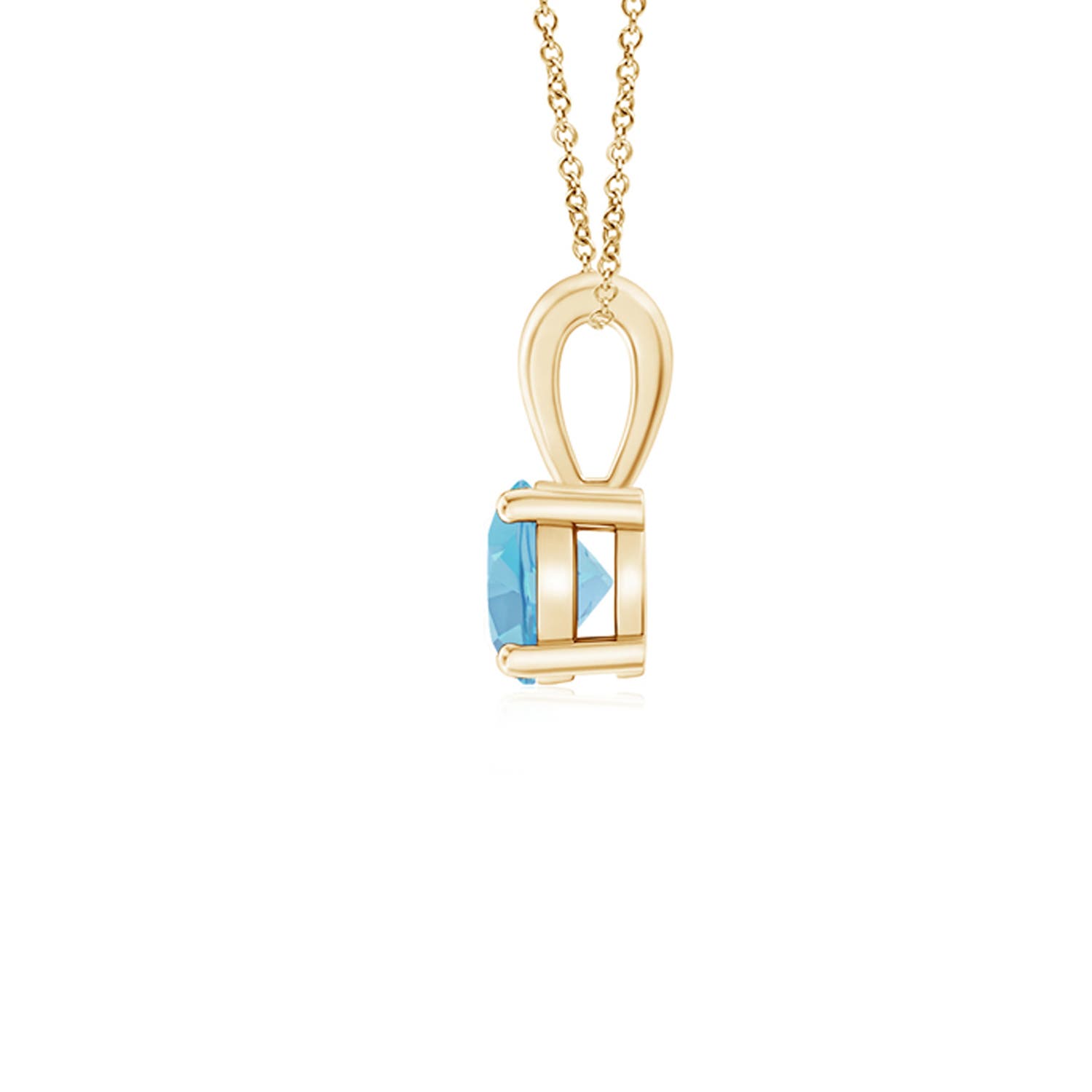 A - Swiss Blue Topaz / 0.32 CT / 14 KT Yellow Gold