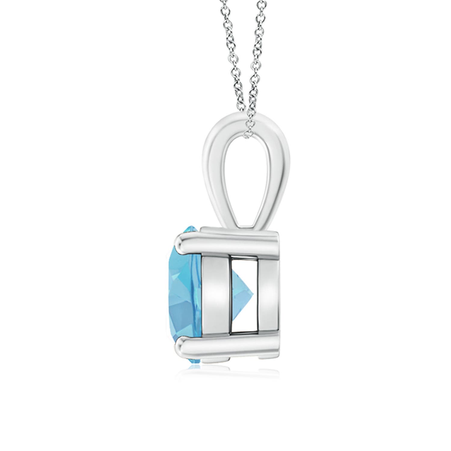 A - Swiss Blue Topaz / 1.55 CT / 14 KT White Gold