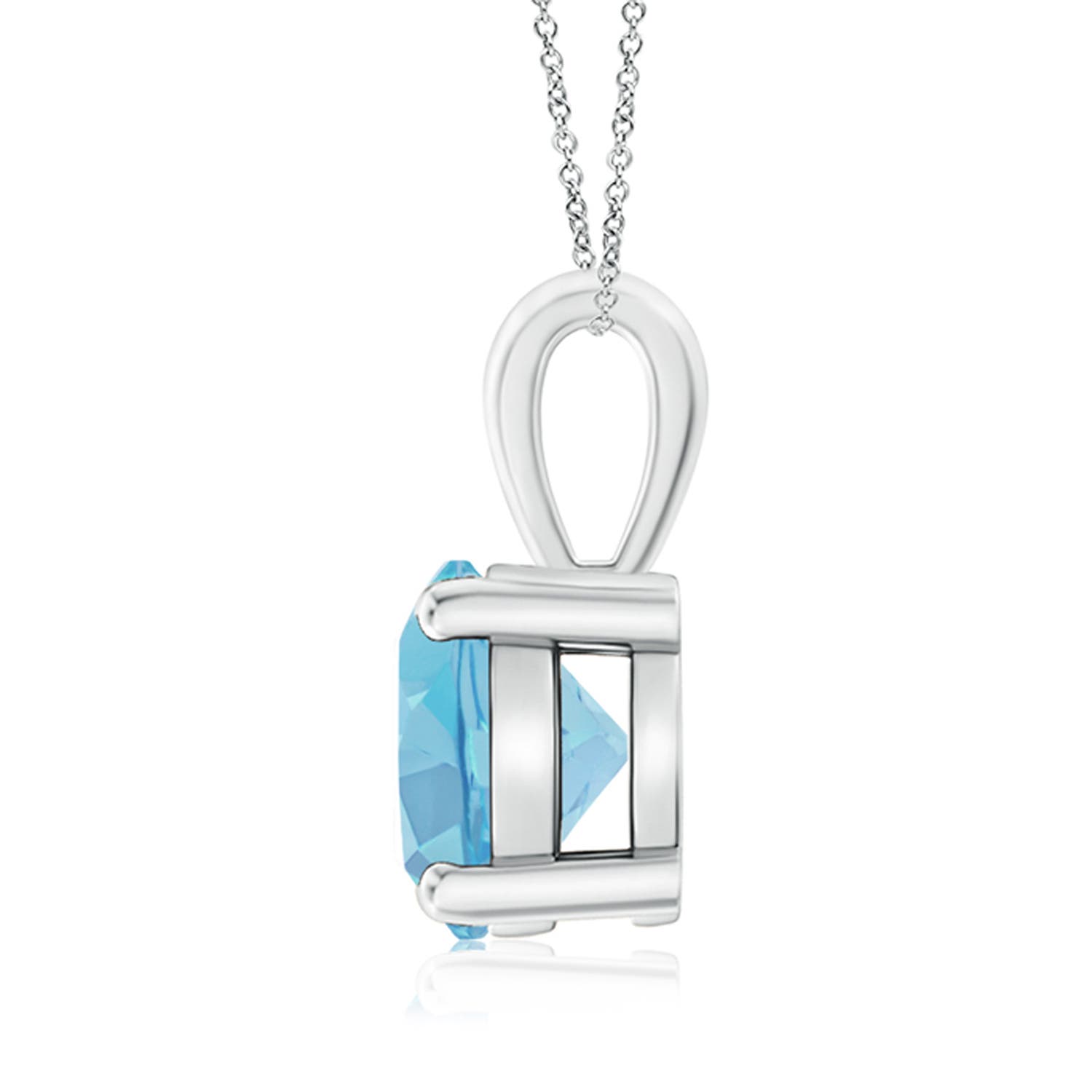 A - Swiss Blue Topaz / 2.35 CT / 14 KT White Gold