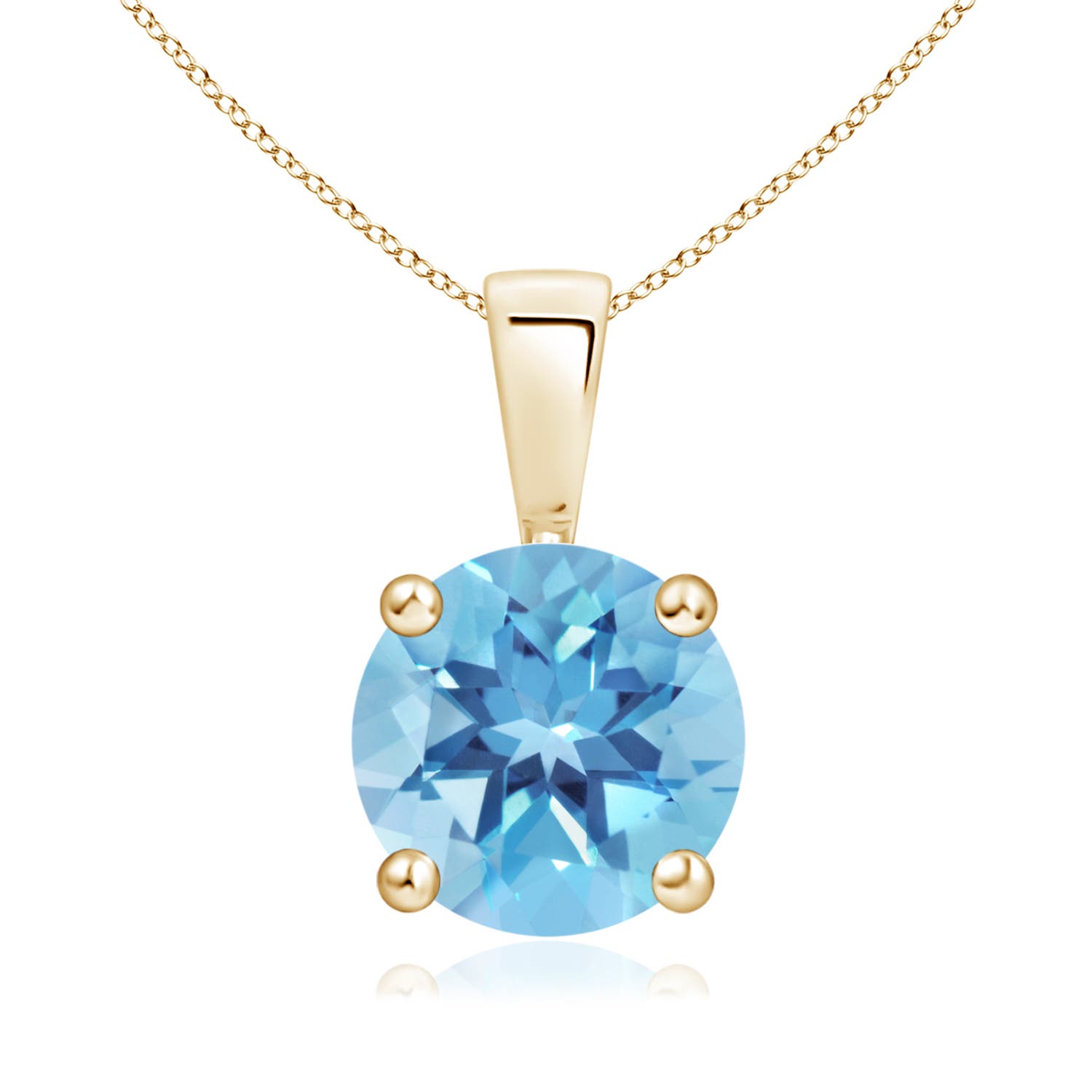 A - Swiss Blue Topaz / 2.35 CT / 14 KT Yellow Gold