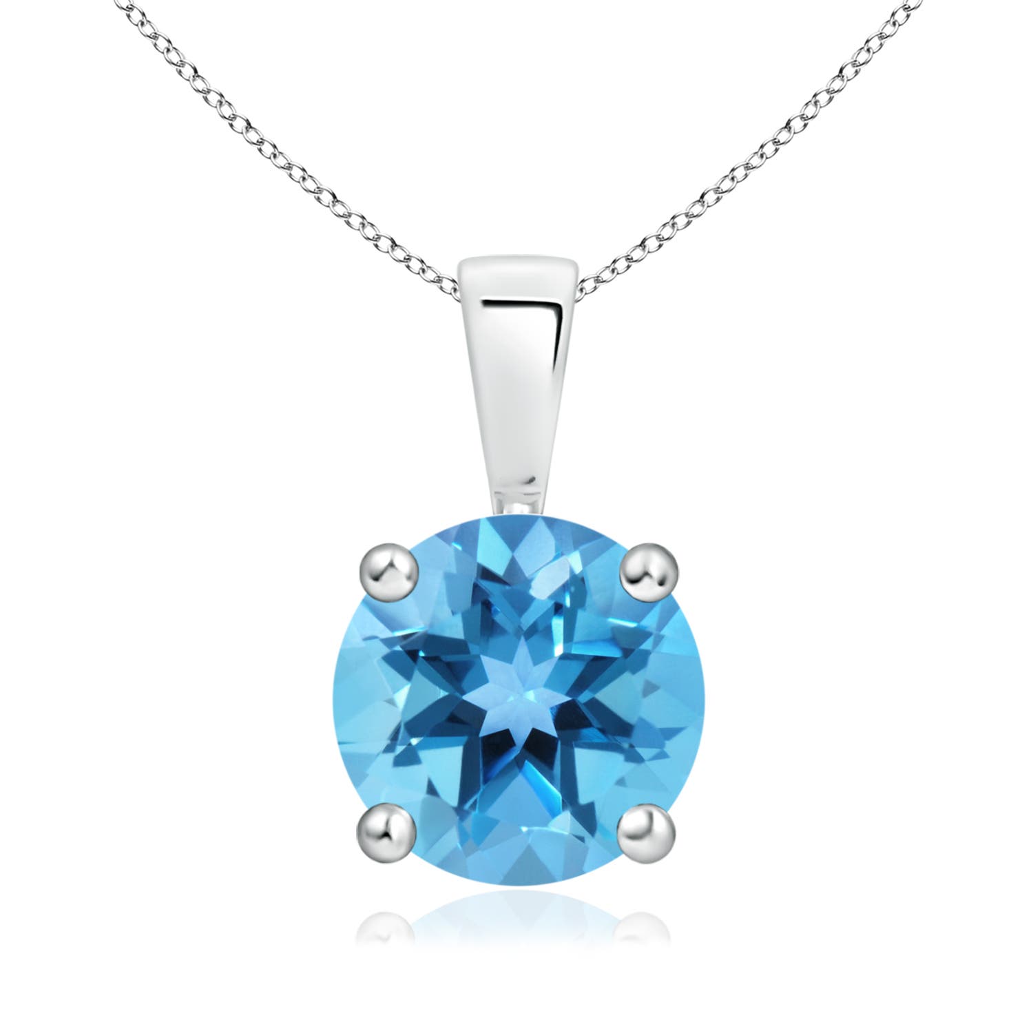 AA - Swiss Blue Topaz / 2.35 CT / 14 KT White Gold