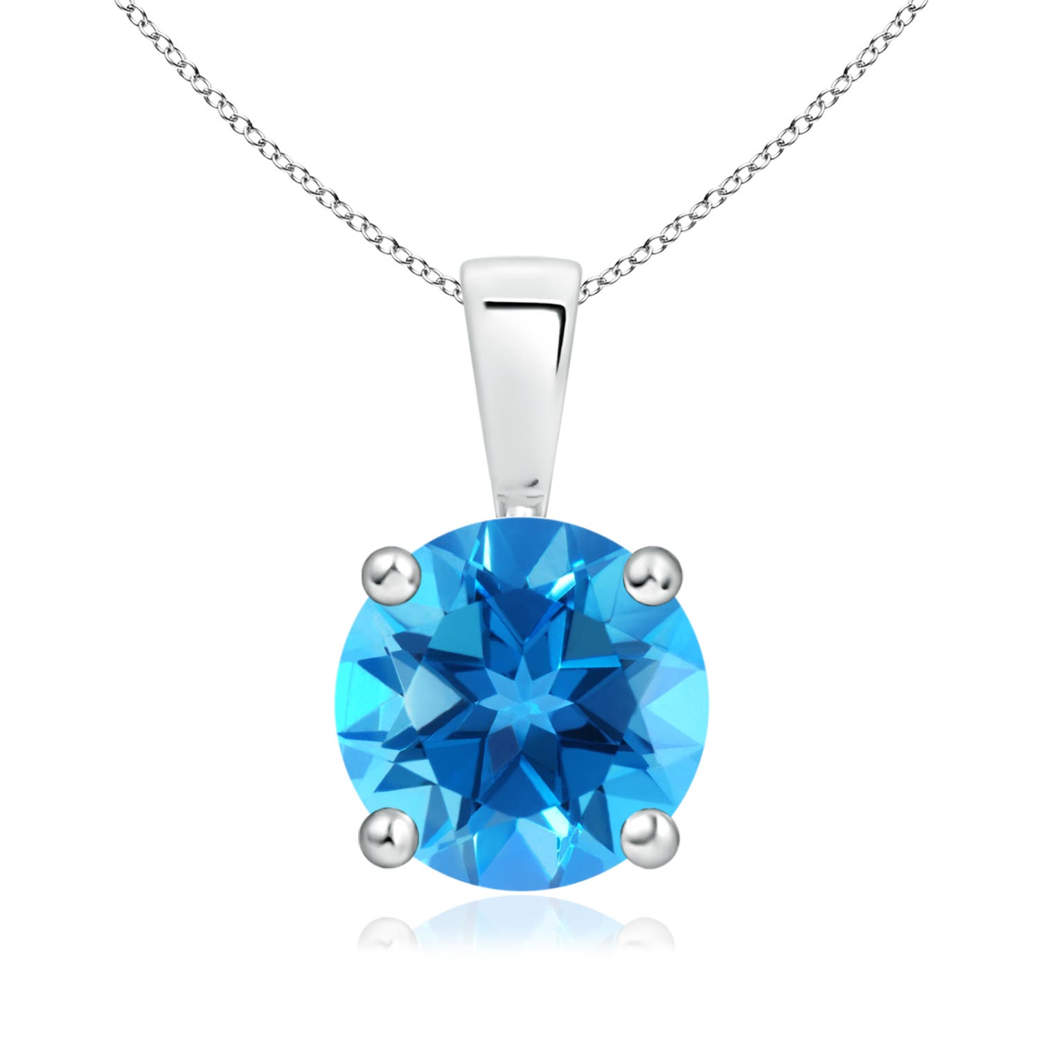 AAAA - Swiss Blue Topaz / 2.35 CT / 14 KT White Gold