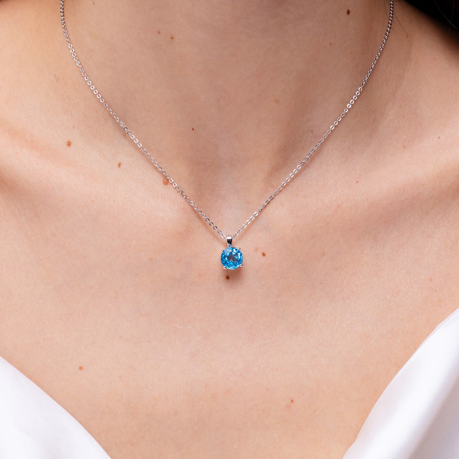 Shop Swiss Blue Topaz Pendants for Women | Angara