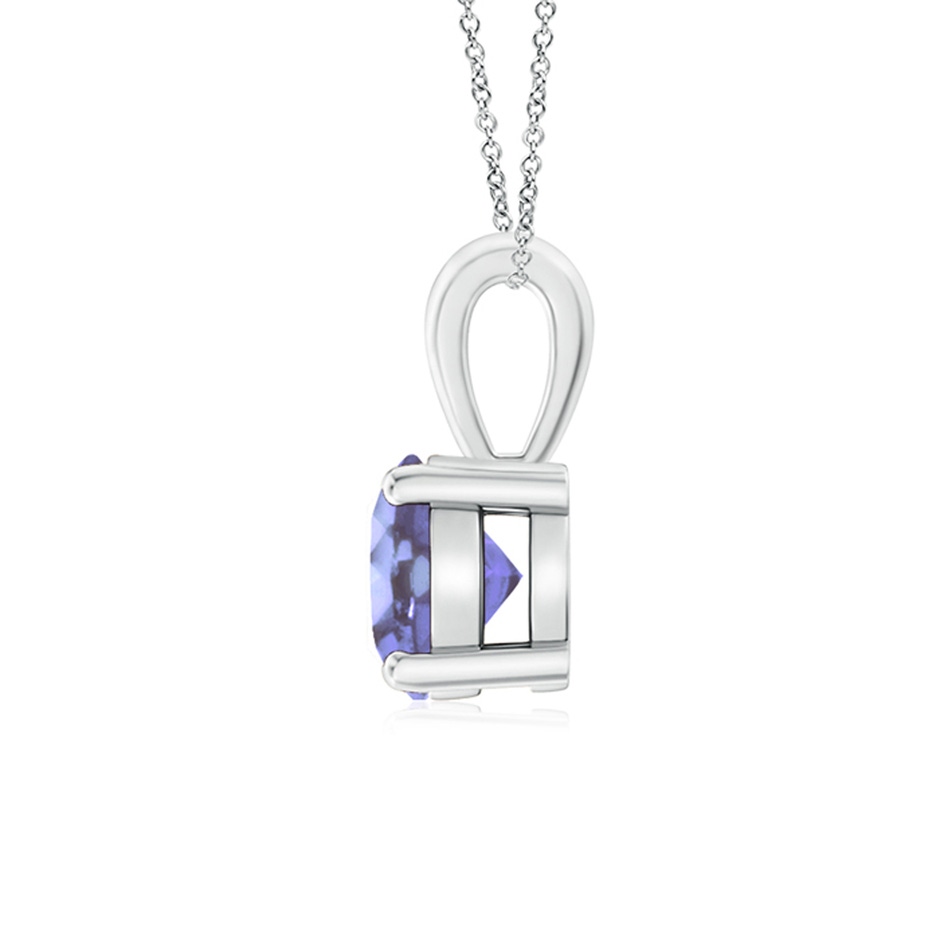 6mm A Classic Prong-Set Round Tanzanite Solitaire Pendant in P950 Platinum side 199