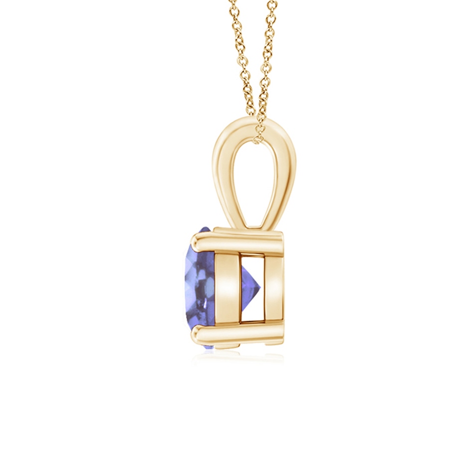 6mm A Classic Prong-Set Round Tanzanite Solitaire Pendant in Yellow Gold side 199