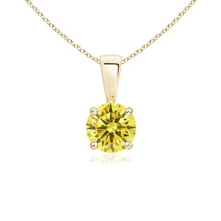 Round Fancy Intense, VS2 Yellow Diamond