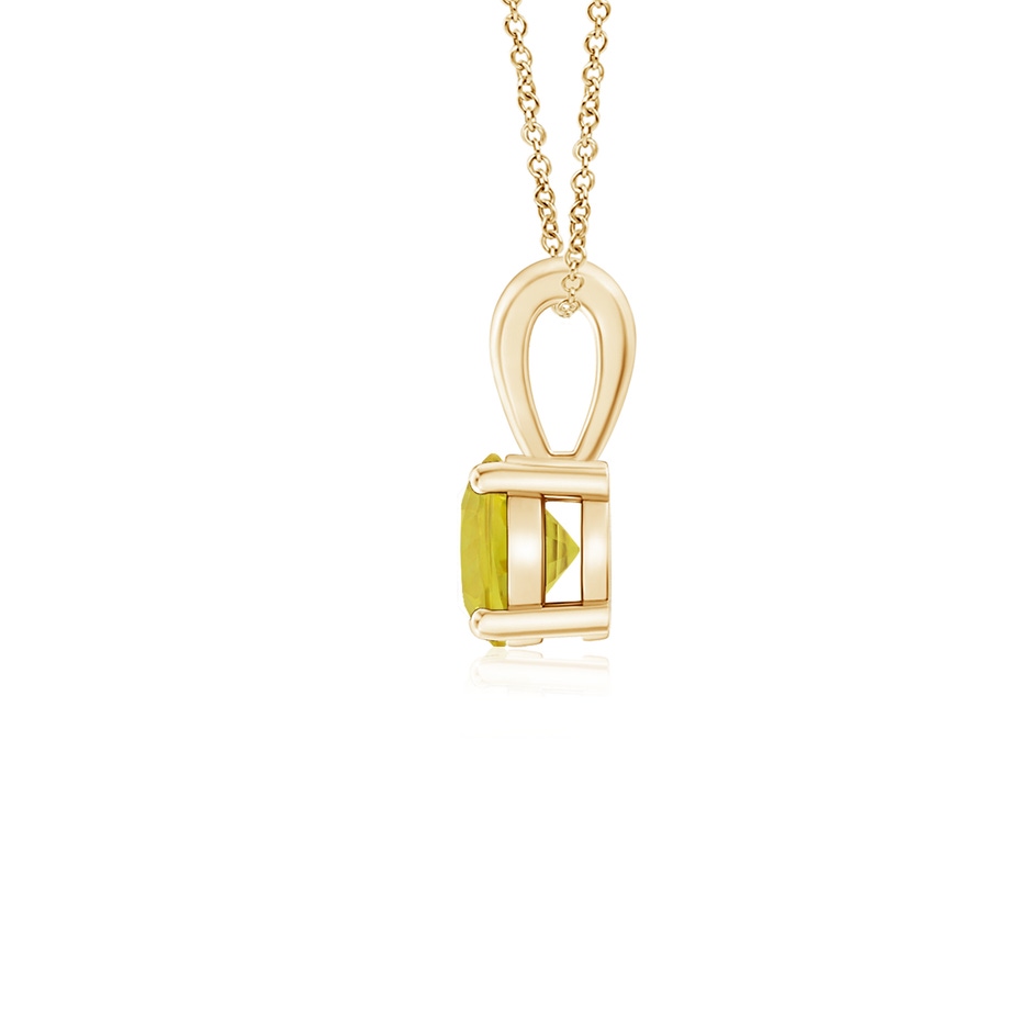 4mm A Classic Prong-Set Round Yellow Sapphire Solitaire Pendant in Yellow Gold side 199
